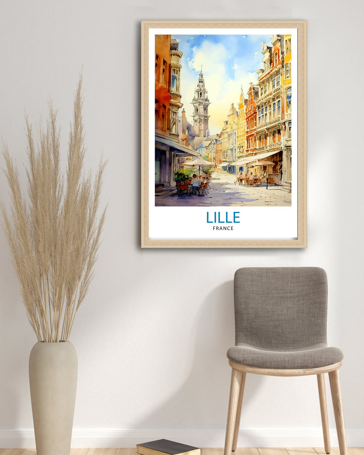 Lille France Travel Poster Lille