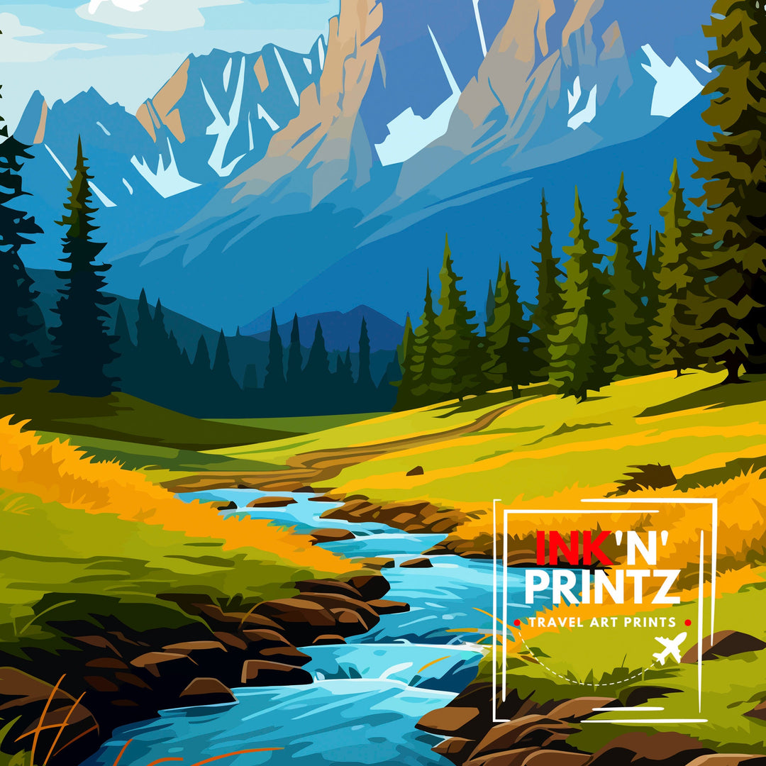 San Juan Mountains Colorado Travel Print| Colorado Wall Decor San Juan Mountains Poster Rocky Mountain Travel Prints Colorado Art
