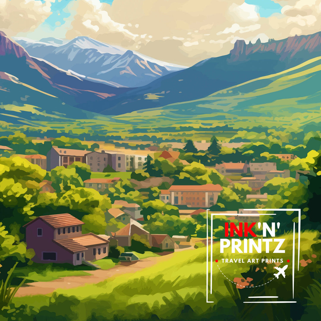 Manitou Springs Colorado Travel Print| Colorado Wall Decor Manitou Springs Poster Rocky Mountain Travel Prints Colorado Art Print Manitou