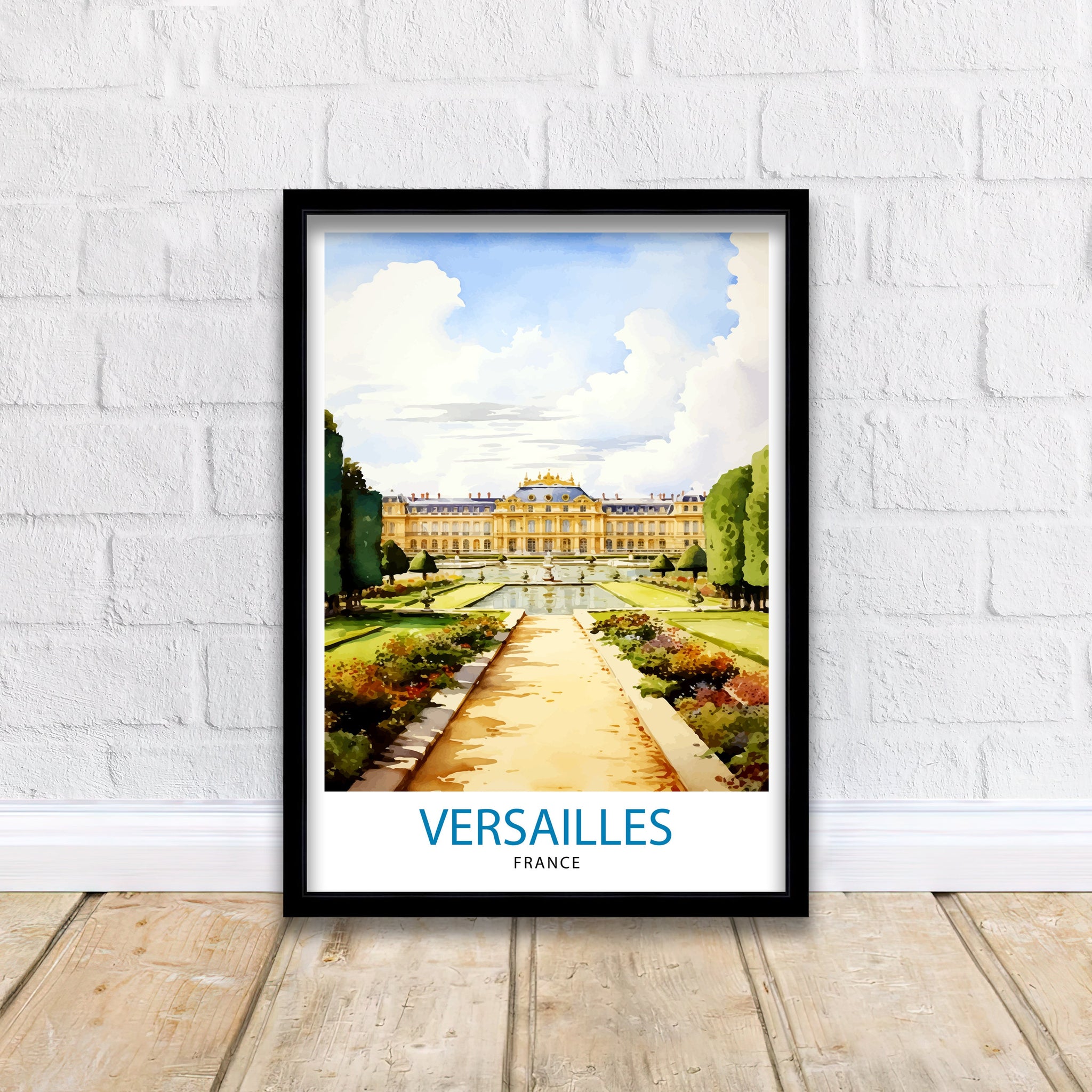 Versailles France Travel Print Versailles Wall Decor Versailles Poster France Travel Prints Versailles Art Print Versailles Illustration