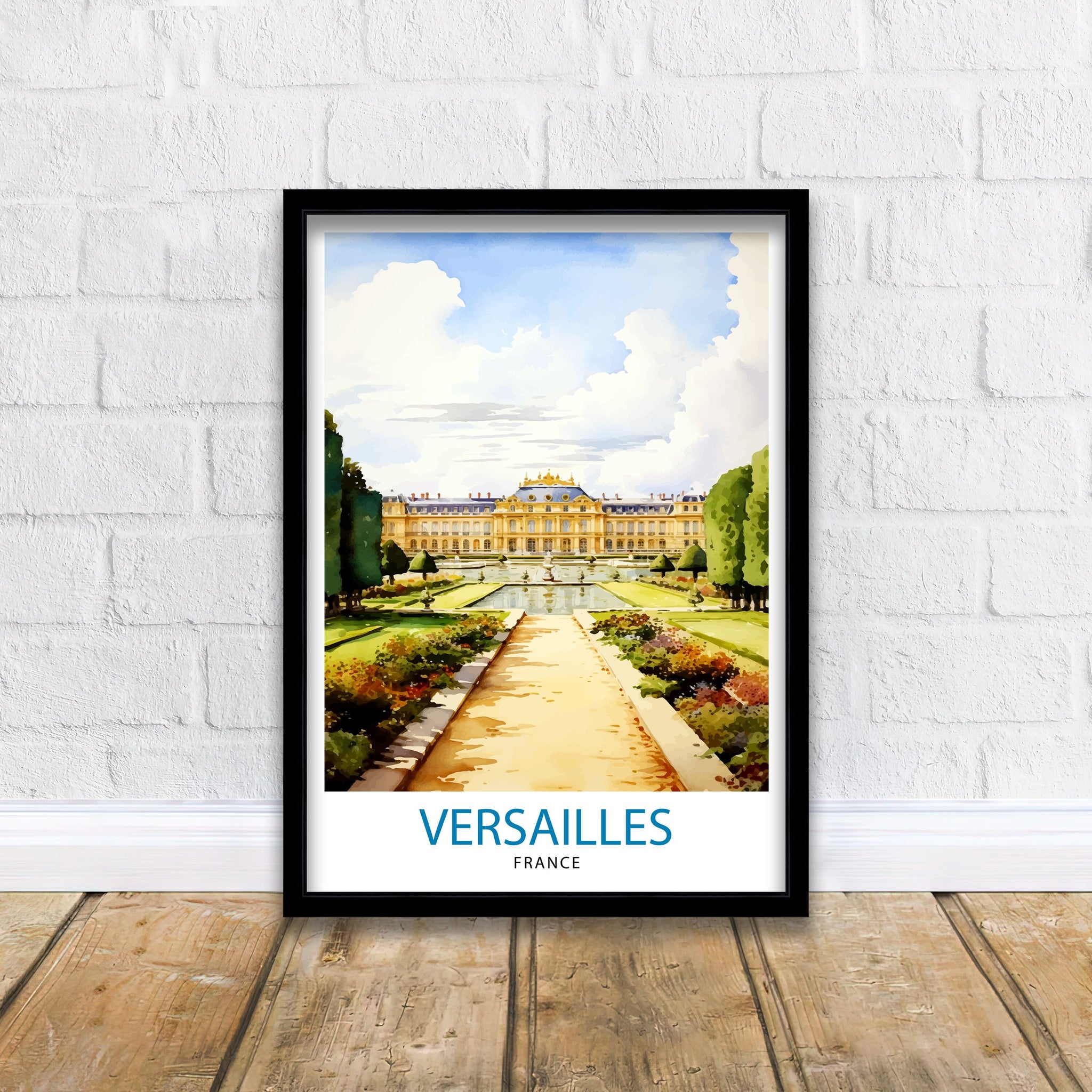 Versailles France Travel Print Versailles Wall Decor Versailles Poster France Travel Prints Versailles Art Print Versailles Illustration