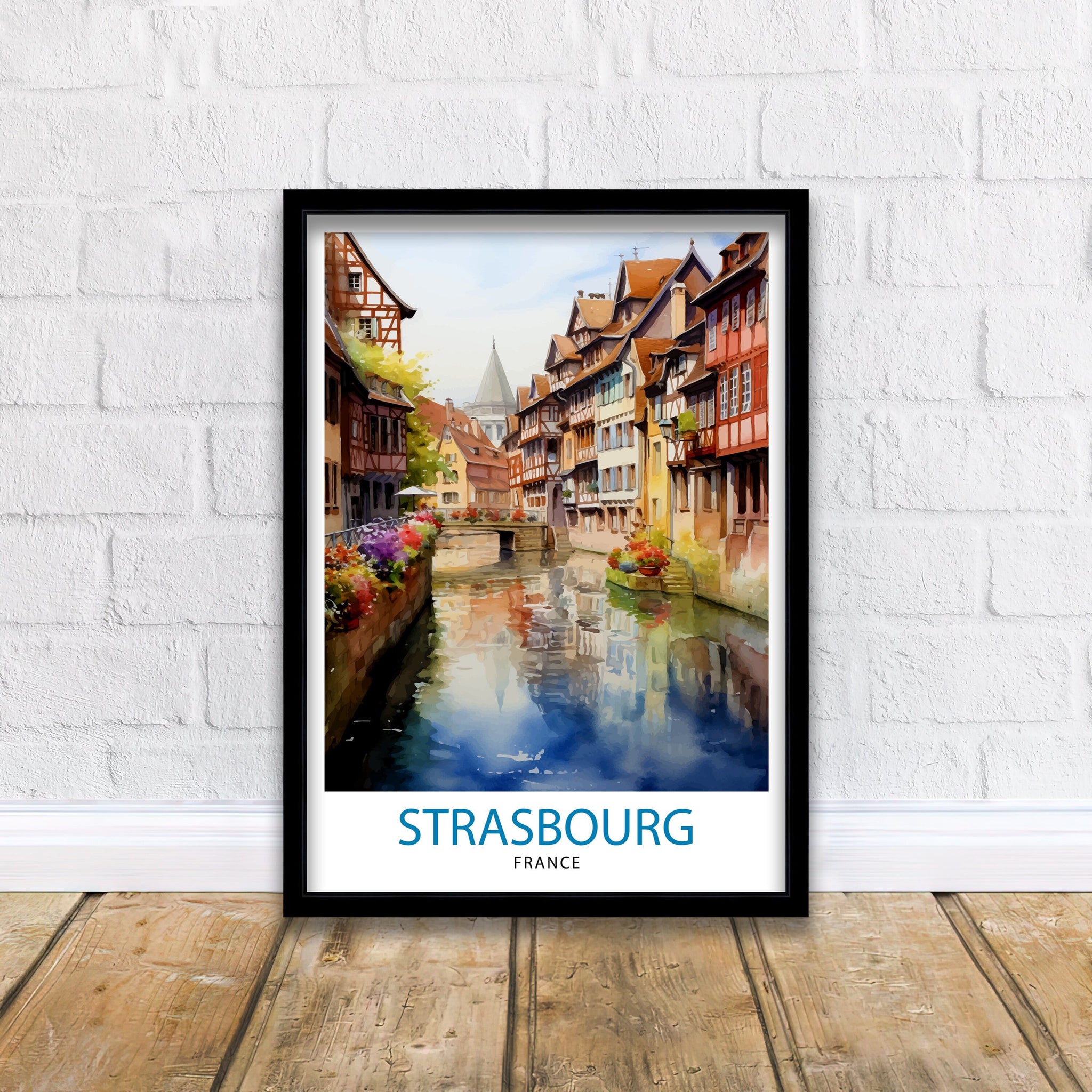 Strasbourg France Travel Print Strasbourg Wall Decor Strasbourg Poster France Travel Prints Strasbourg Art Print Strasbourg Illustration