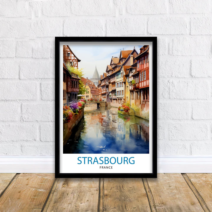 Strasbourg France Travel Poster Strasbourg