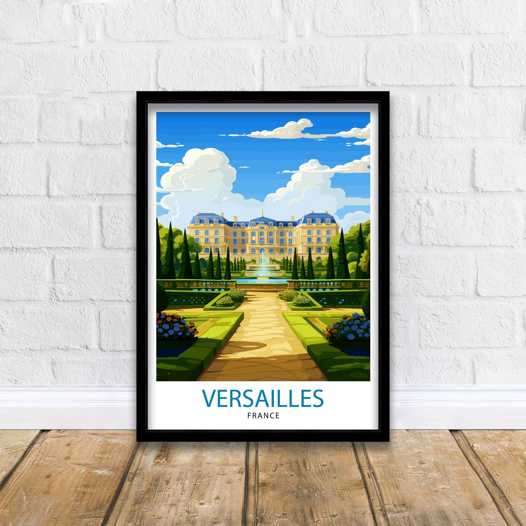 Versailles France Travel Print Versailles Wall Decor Versailles Poster France Travel Prints Versailles Art Print Versailles Illustration