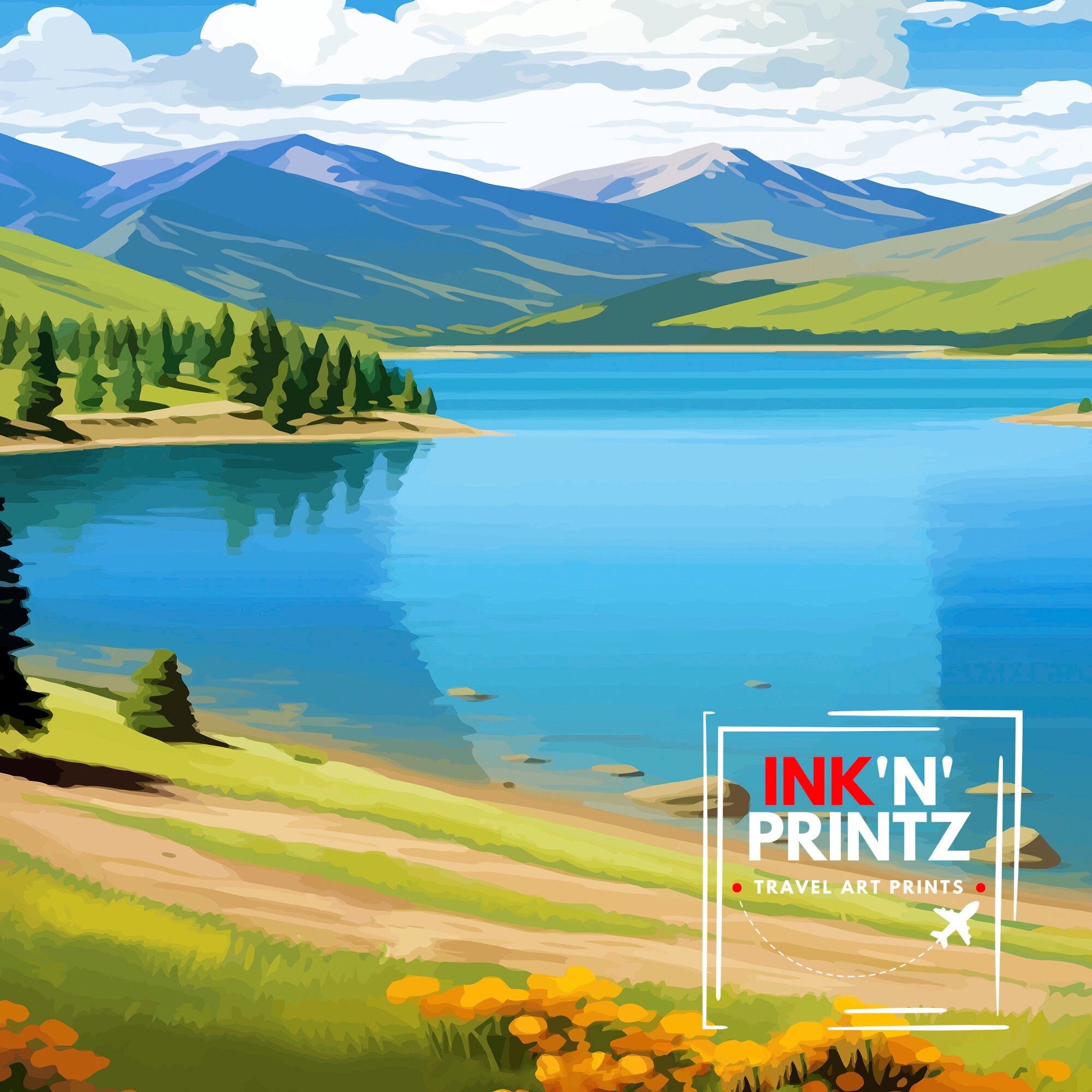 Lake Dillon Colorado Travel Print| Colorado Wall Decor Lake Dillon Poster Rocky Mountain Travel Prints Colorado Art Print Lake Dillon