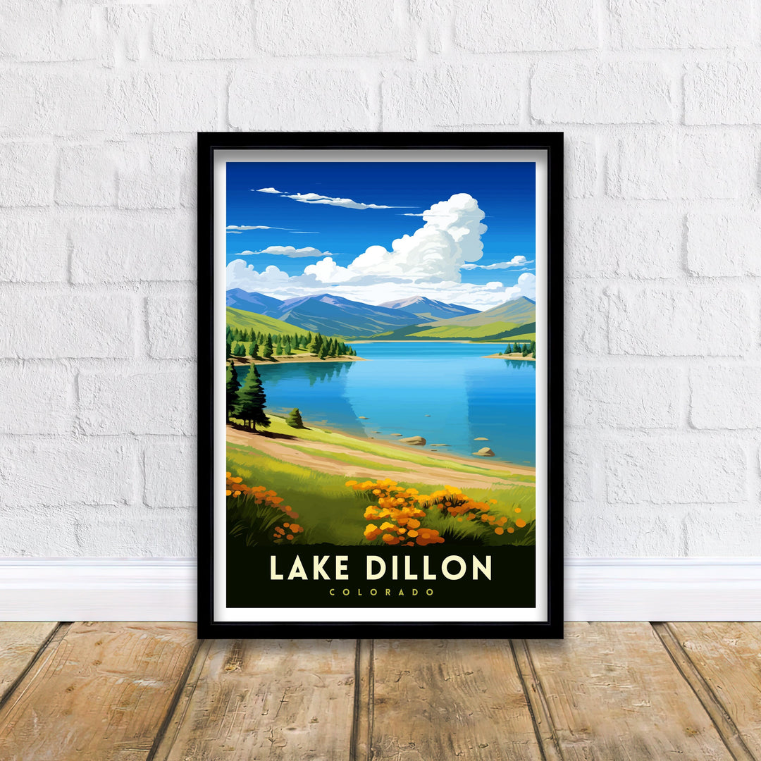 Lake Dillon Colorado Travel Print| Colorado Wall Decor Lake Dillon Poster Rocky Mountain Travel Prints Colorado Art Print Lake Dillon