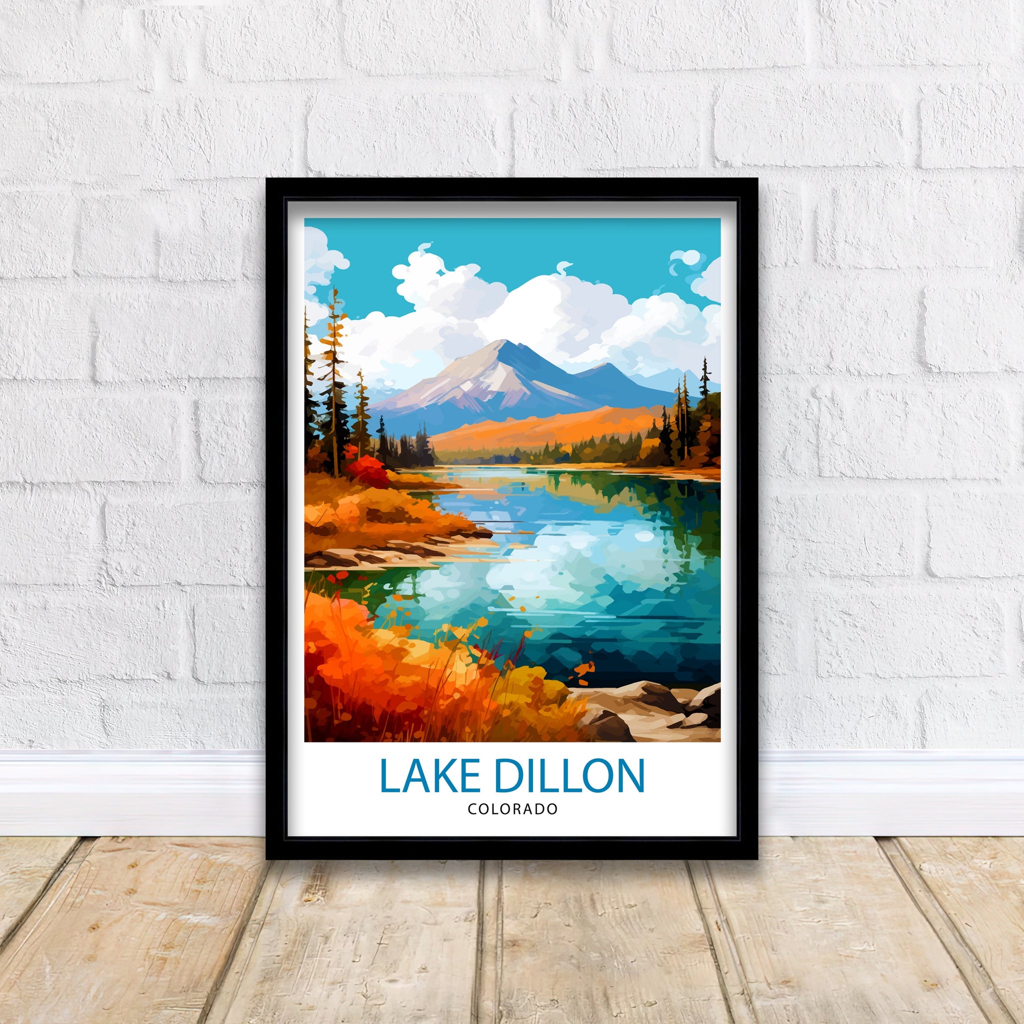Lake Dillon Colorado Travel Print| Colorado Wall Decor Lake Dillon Poster Rocky Mountain Travel Prints Colorado Art Print Lake Dillon