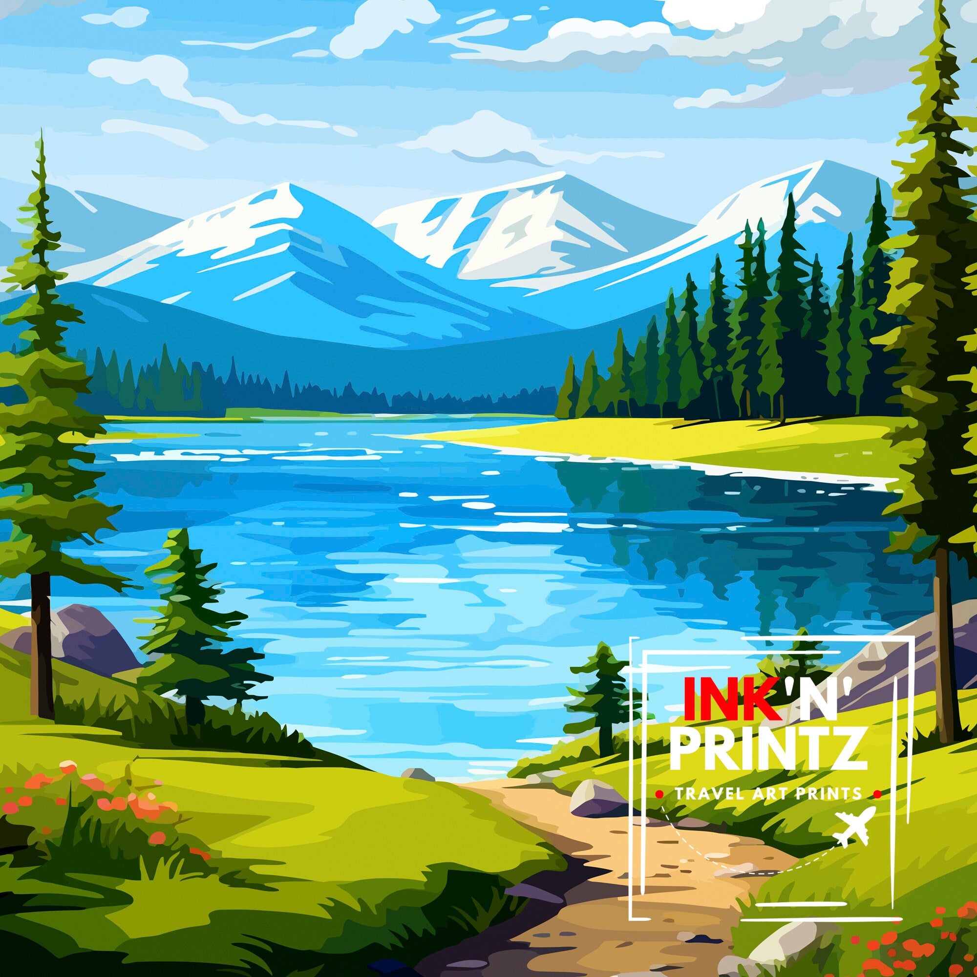 Lake Dillon Colorado Travel Print| Colorado Wall Decor Lake Dillon Poster Rocky Mountain Travel Prints Colorado Art Print Lake Dillon