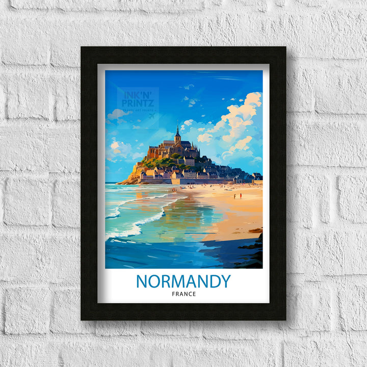 Normandy France Travel Print Normandy Wall Decor Normandy Poster France Travel Prints Normandy Art Print Normandy Illustration Normandy