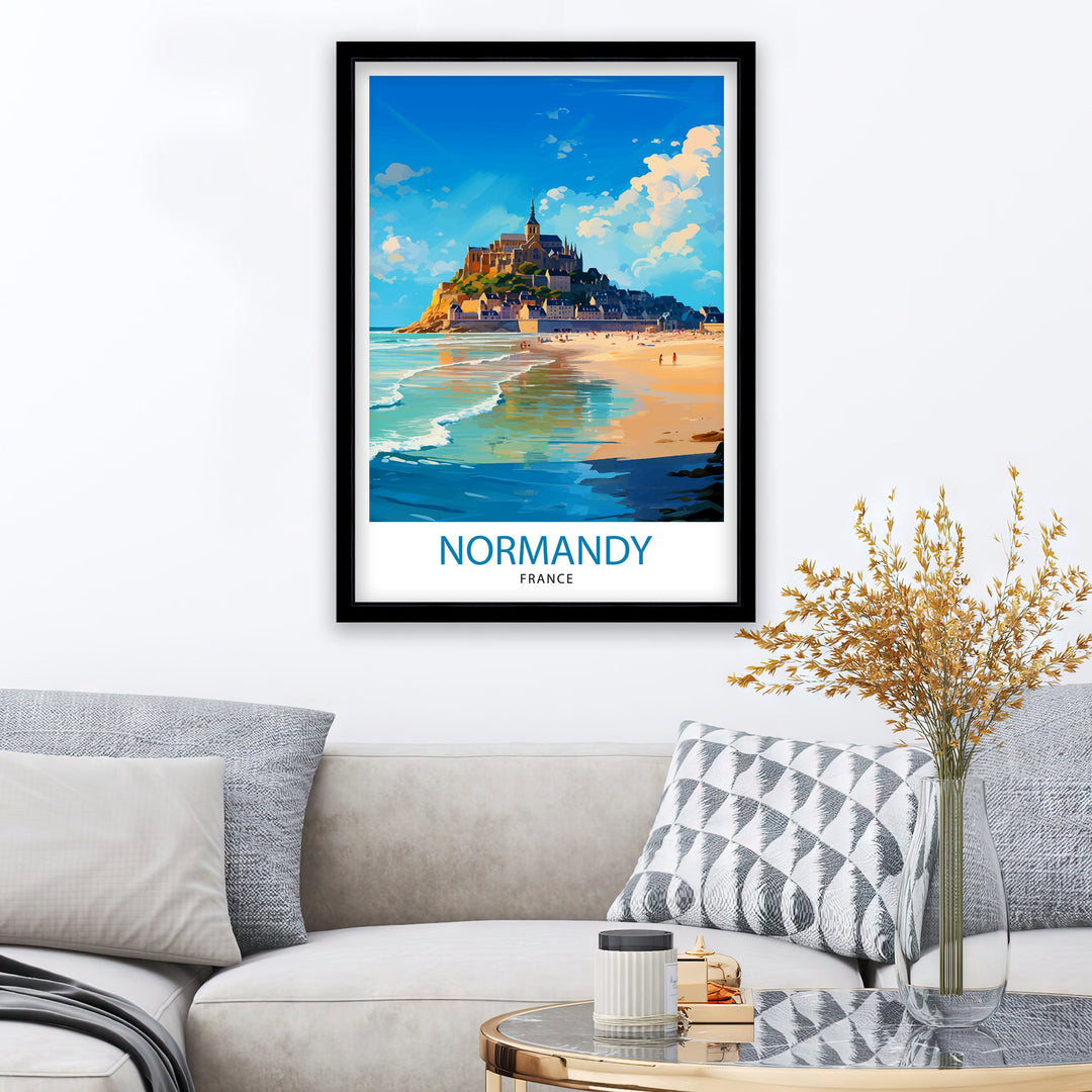 Normandy France Travel Print Normandy Wall Decor Normandy Poster France Travel Prints Normandy Art Print Normandy Illustration Normandy