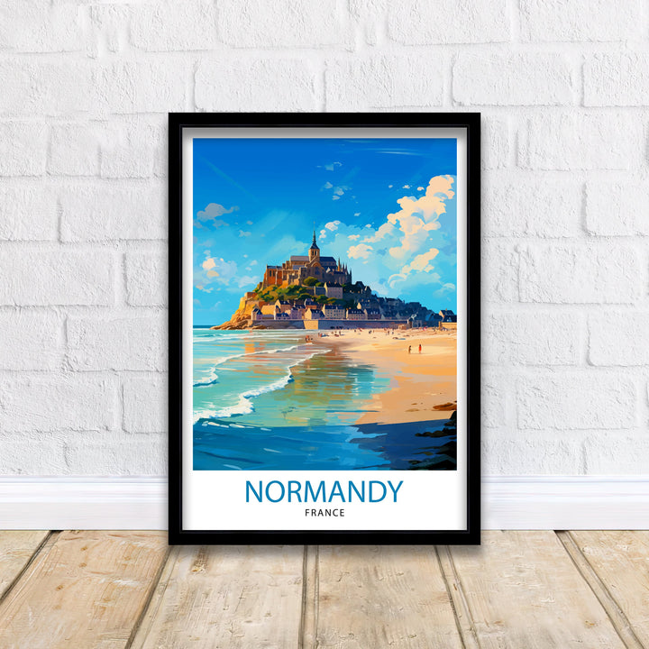 Normandy France Travel Print Normandy Wall Decor Normandy Poster France Travel Prints Normandy Art Print Normandy Illustration Normandy