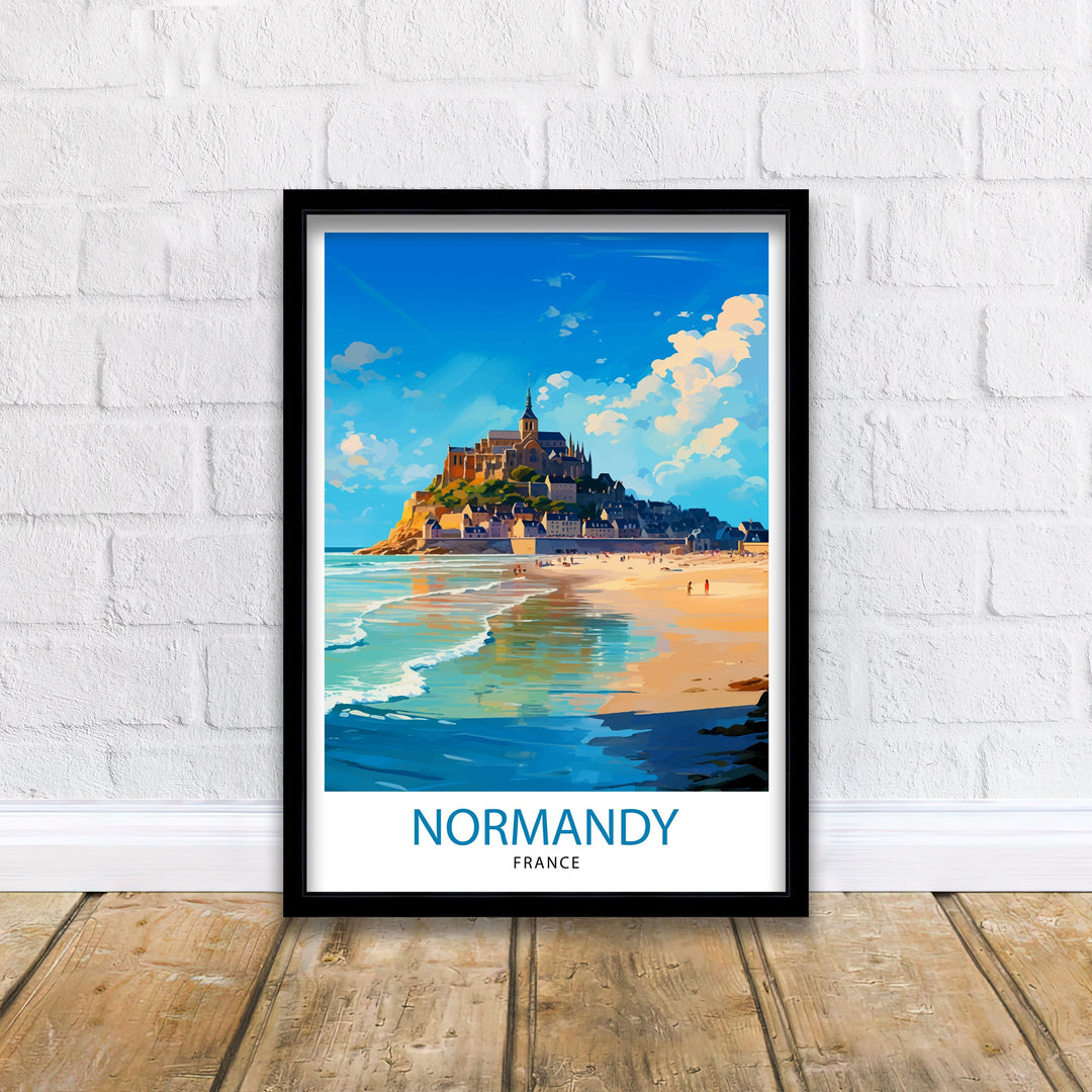 Normandy France Travel Print Normandy Wall Decor Normandy Poster France Travel Prints Normandy Art Print Normandy Illustration Normandy