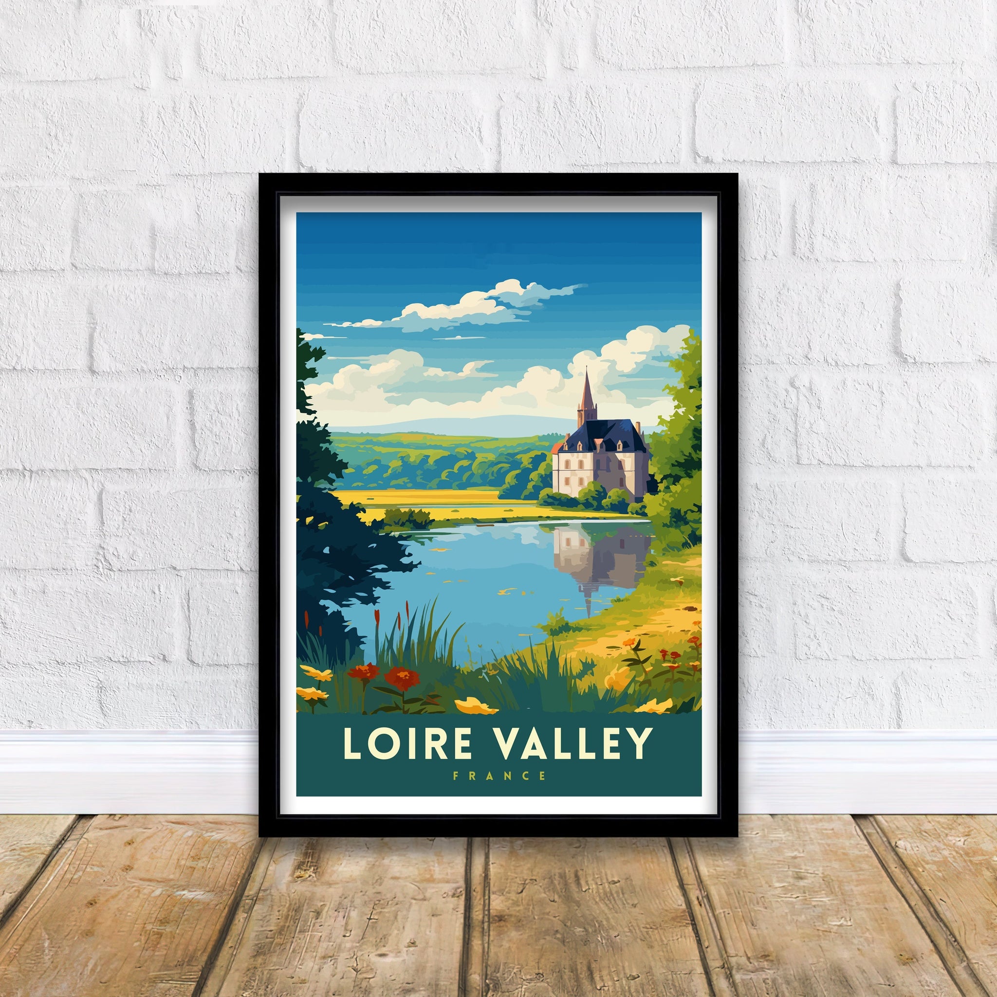 Loire Valley France Travel Print France Wall Decor Loire Valley Poster Châteaux de la Loire Prints France Art Print Loire Valley