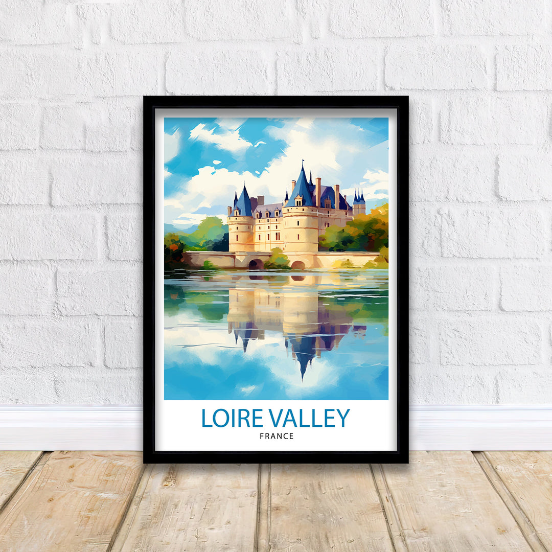 Loire Valley France Travel Print France Wall Decor Loire Valley Poster Châteaux de la Loire Prints France Art Print Loire Valley