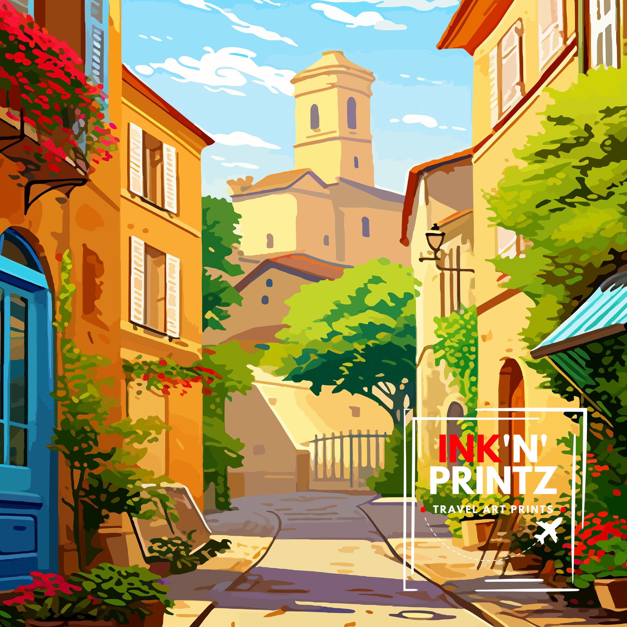 Aix-en-Provence Travel Print Provence Wall Decor Aix-en-Provence Poster France Travel Prints Aix-en-Provence Art Print Provence Illustration