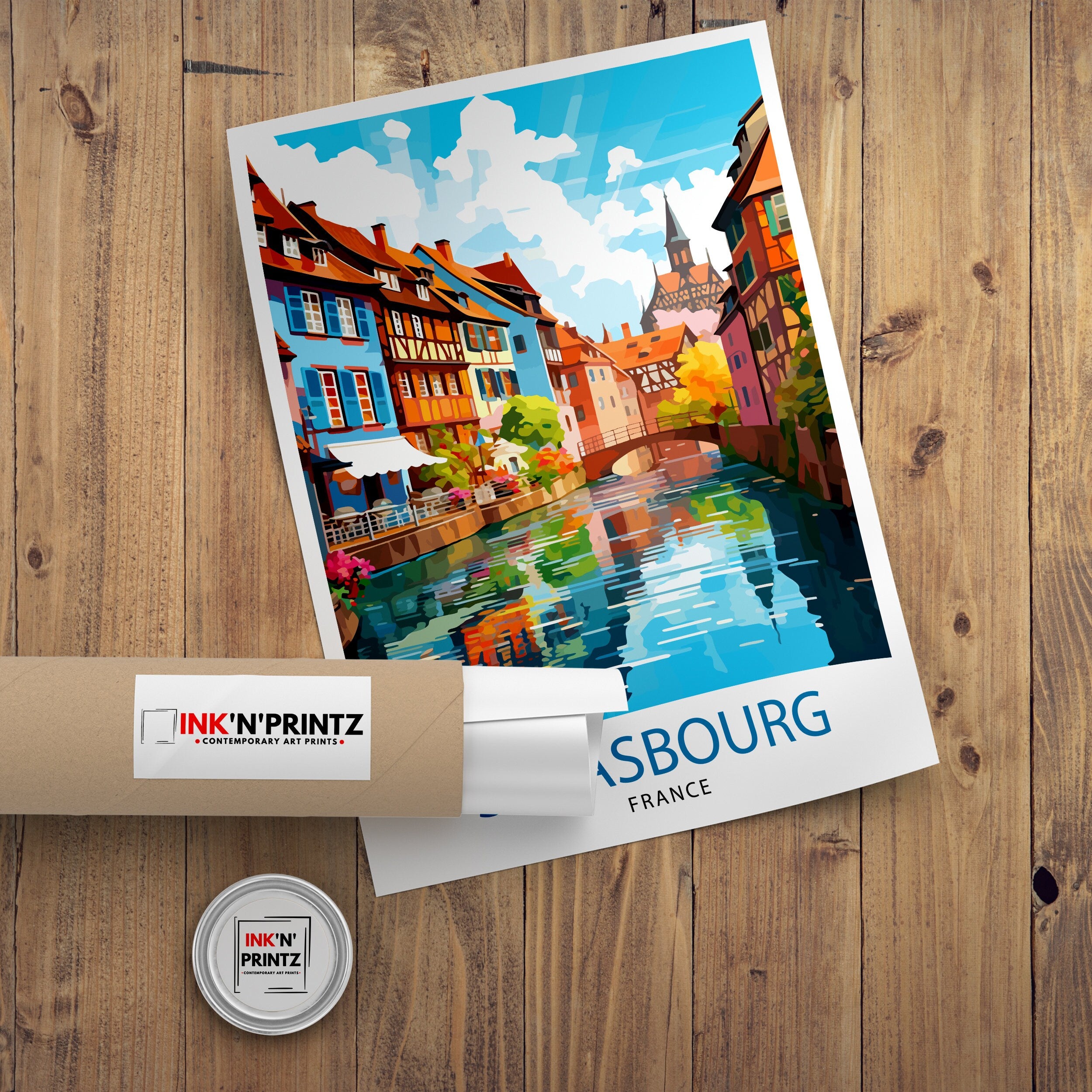 Strasbourg France Travel Print Strasbourg Wall Decor Strasbourg Poster France Travel Prints Strasbourg Art Print Strasbourg Illustration