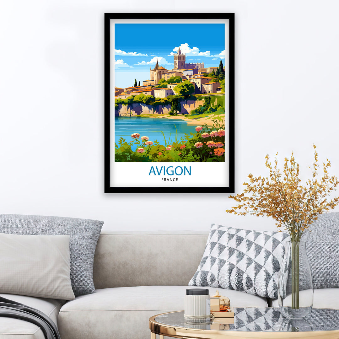 Avignon France Travel Poster , Avignon