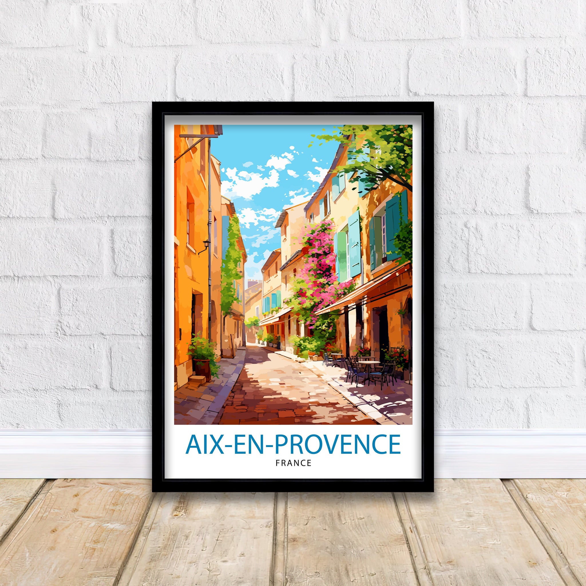 Aix-en-Provence Travel Print Provence Wall Decor Aix-en-Provence Poster France Travel Prints Aix-en-Provence Art Print Provence Illustration
