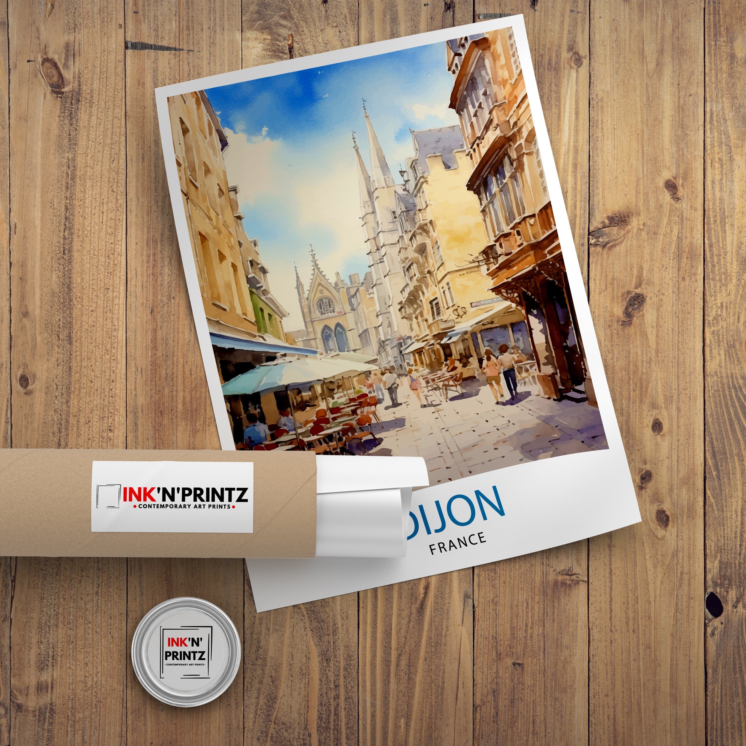 Dijon France Travel Print Dijon Wall Art Dijon Home Decor Dijon France Illustration Travel Poster Gift For Dijon France Home Decor