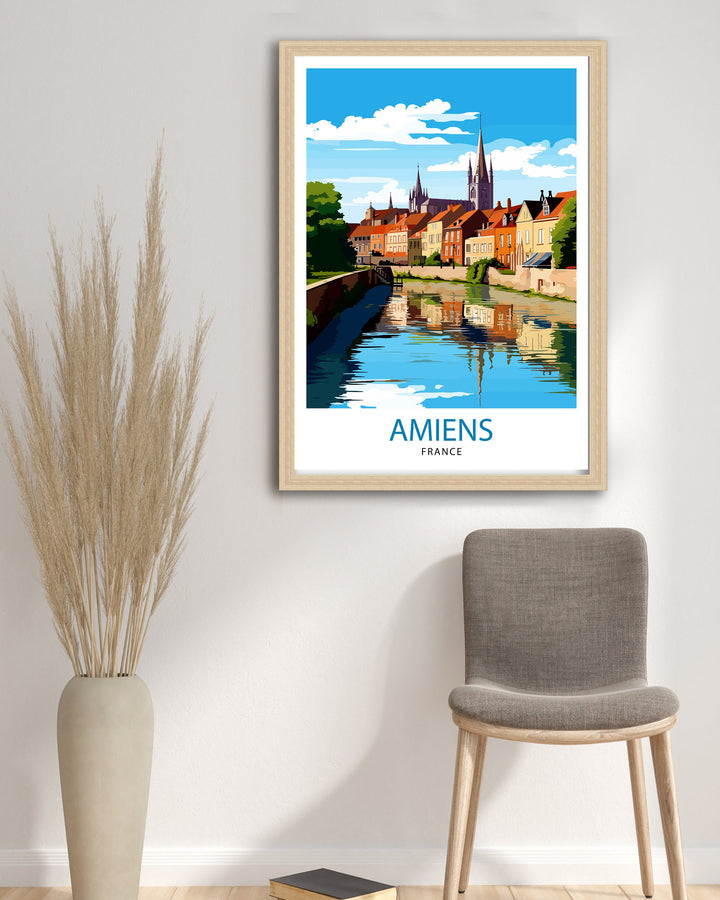 Amiens France Travel Poster Amiens