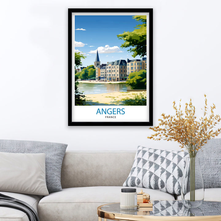 Angers France Travel Poster Angers