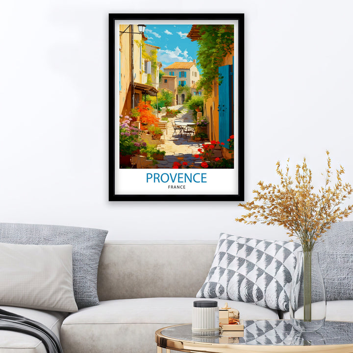 Provence France Travel Print Provence Wall Decor Provence Home Living Decor Provence France Illustration Travel Poster Gift for Provence