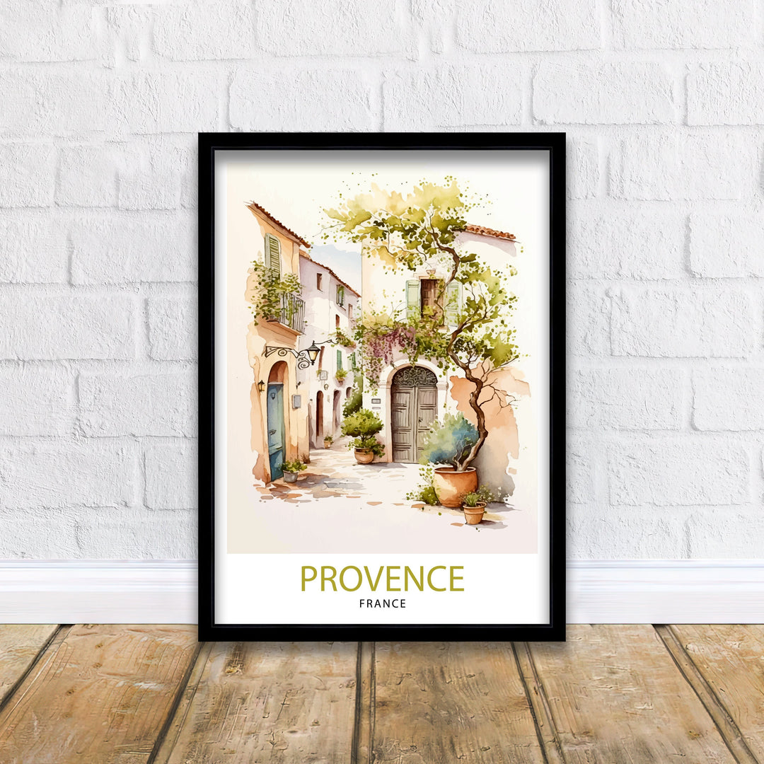 Provence France Travel Print Provence Wall Decor Provence Home Living Decor Provence France Illustration Travel Poster Gift for Provence