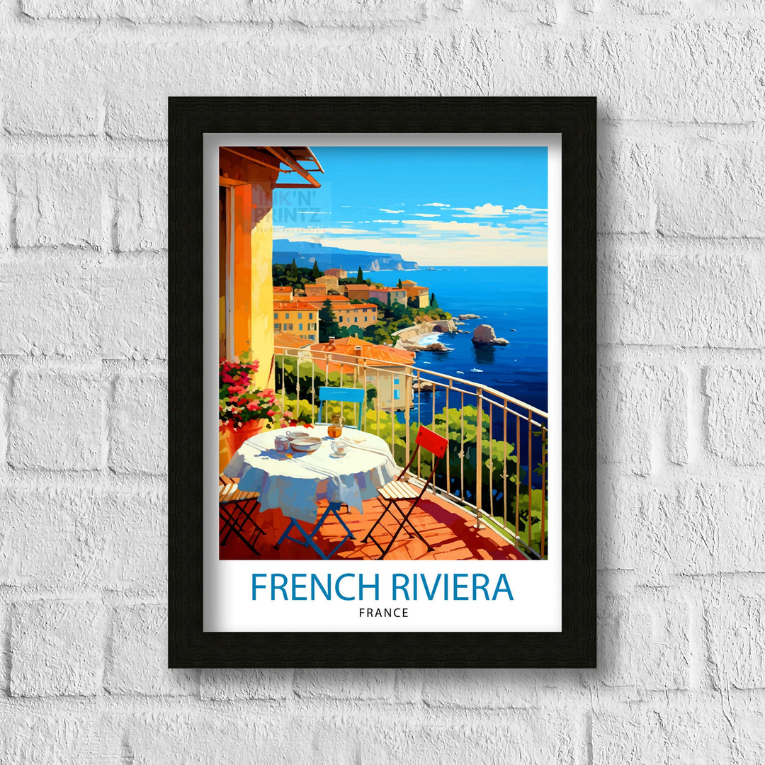French Riviera Travel Print Riviera Wall Decor French Riviera Poster Mediterranean Travel Prints Riviera Art Print French Riviera