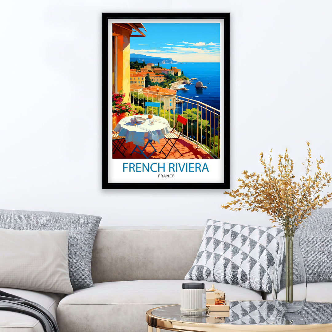French Riviera Travel Print Riviera Wall Decor French Riviera Poster Mediterranean Travel Prints Riviera Art Print French Riviera