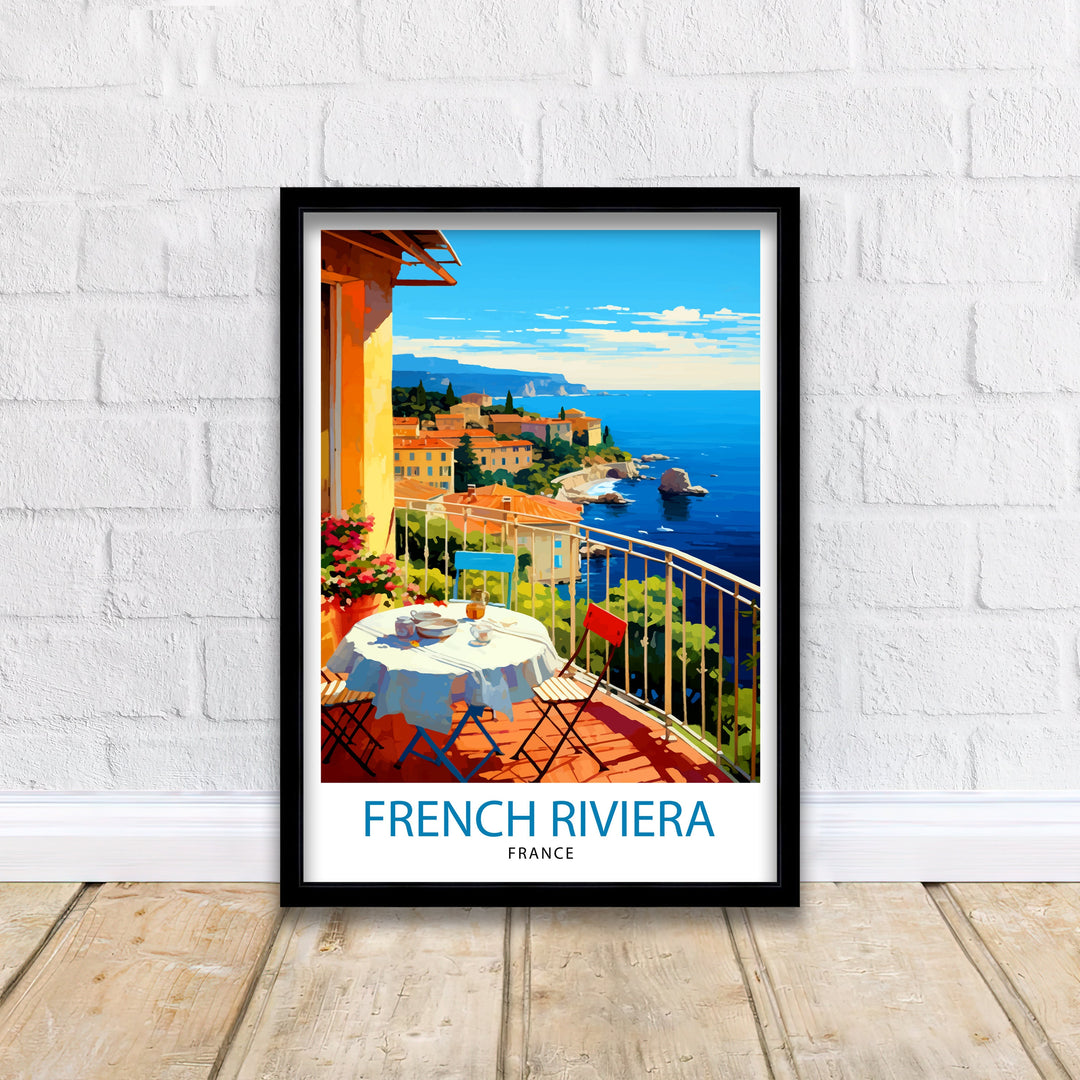 French Riviera Travel Print Riviera Wall Decor French Riviera Poster Mediterranean Travel Prints Riviera Art Print French Riviera