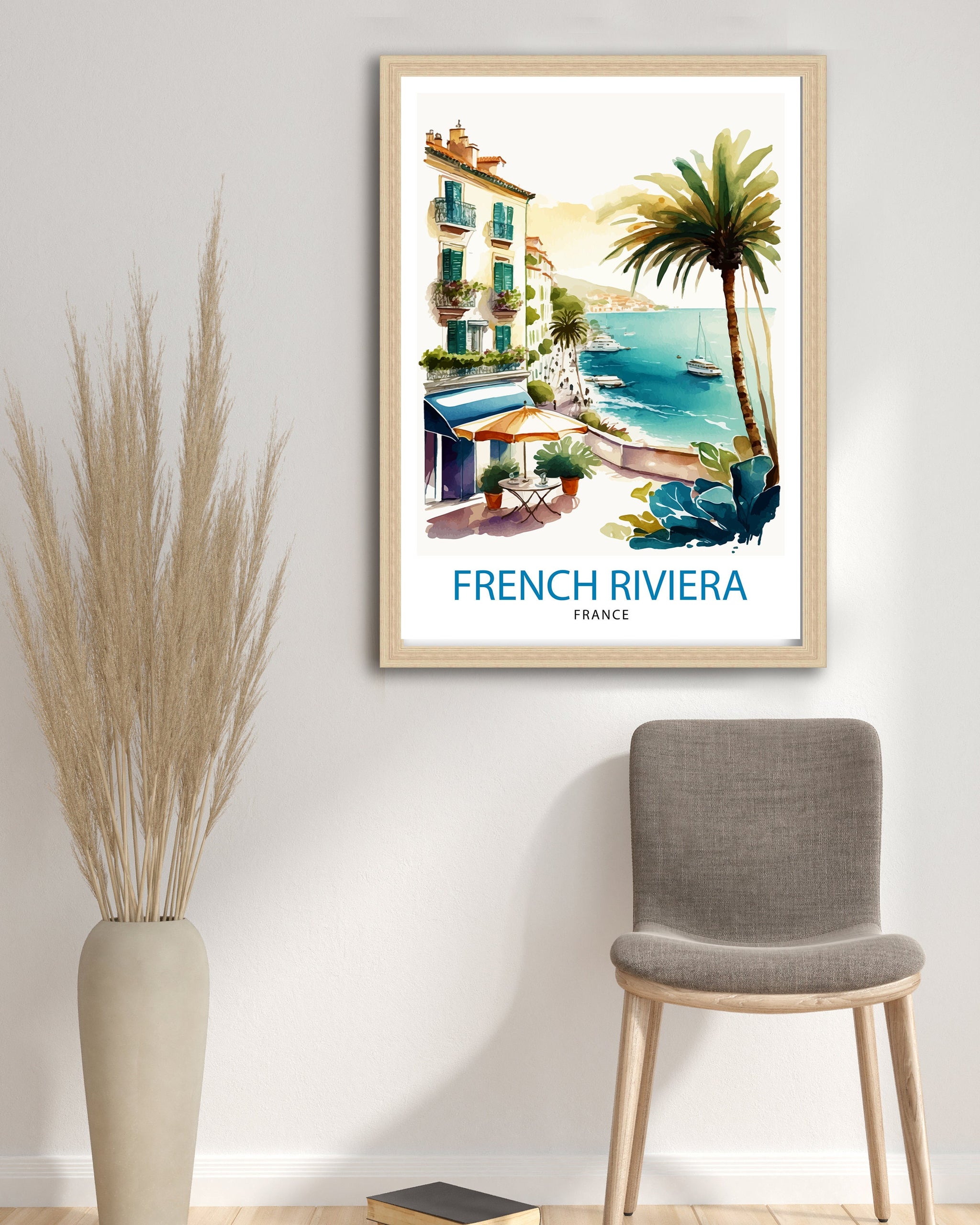 French Riviera Travel Print Riviera Wall Decor French Riviera Poster Mediterranean Travel Prints Riviera Art Print French Riviera