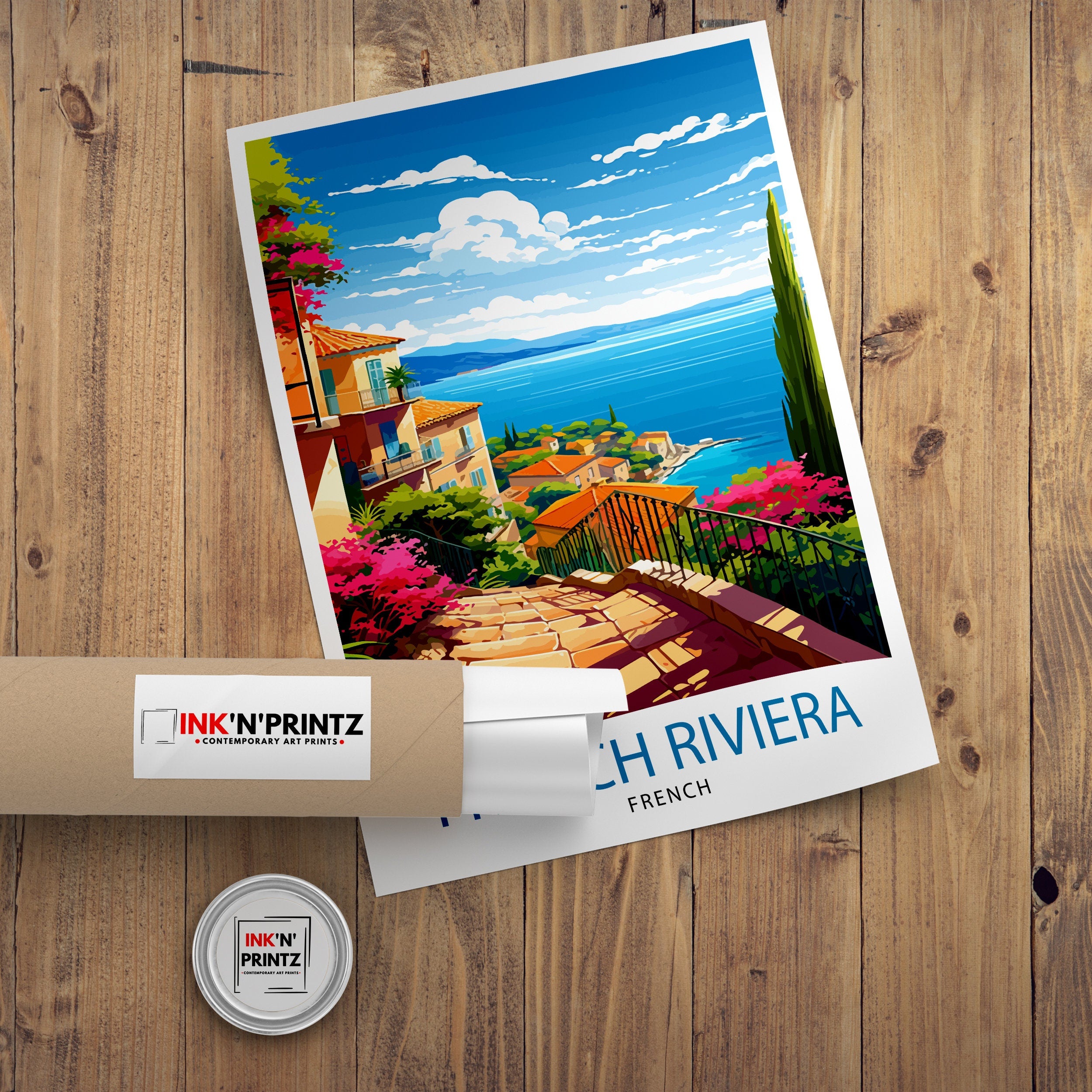 French Riviera Travel Print Riviera Wall Decor French Riviera Poster Mediterranean Travel Prints Riviera Art Print French Riviera