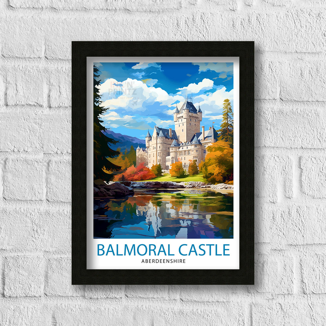 Balmoral Castle Aberdeenshire Travel Poster - Balmoral