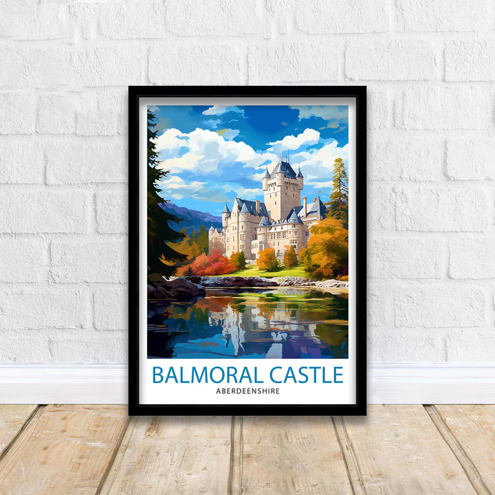 Balmoral Castle Aberdeenshire Travel Poster - Balmoral