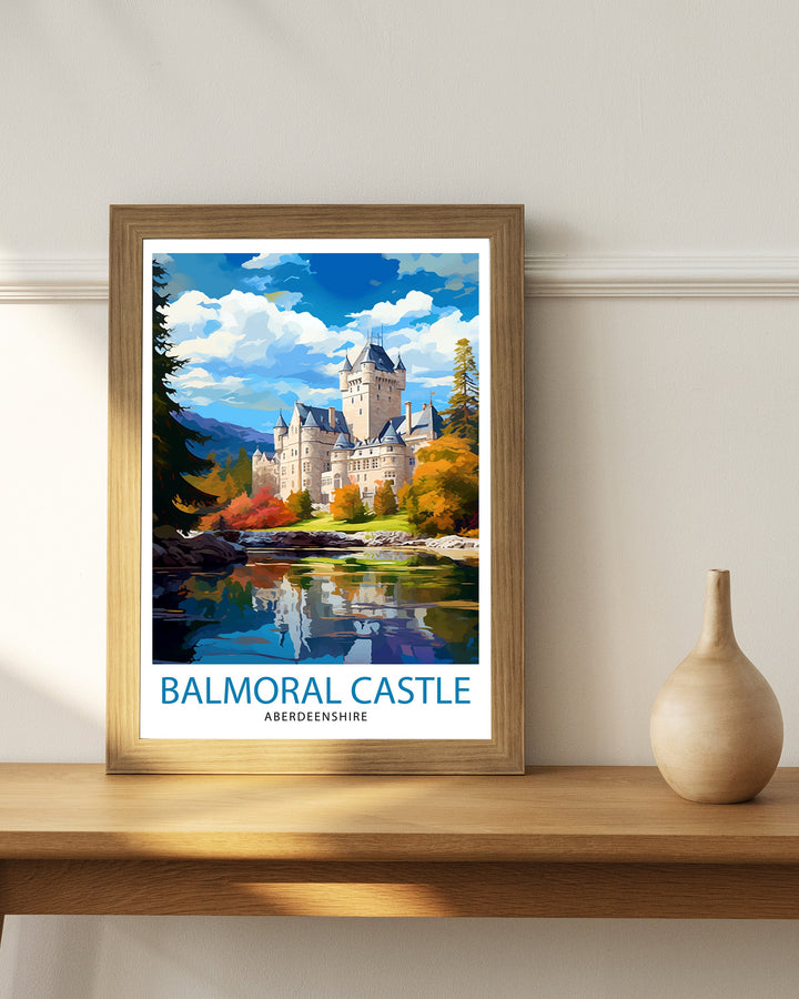 Balmoral Castle Aberdeenshire Travel Poster - Balmoral