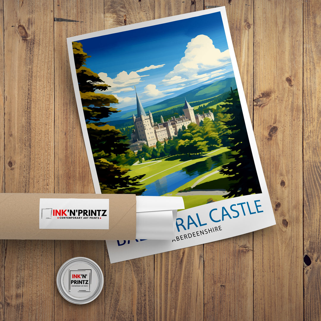 Balmoral Castle Aberdeenshire Travel Poster - Balmoral