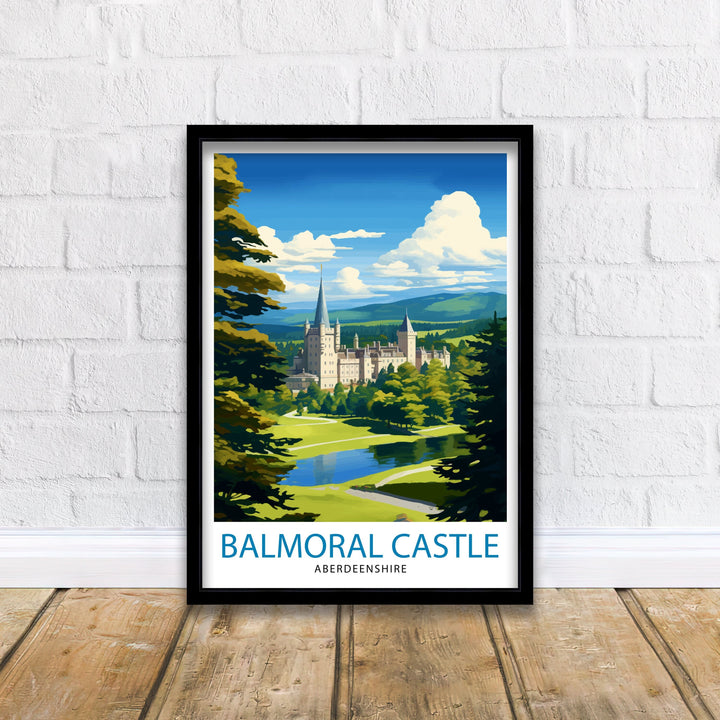 Balmoral Castle Aberdeenshire Travel Poster - Balmoral