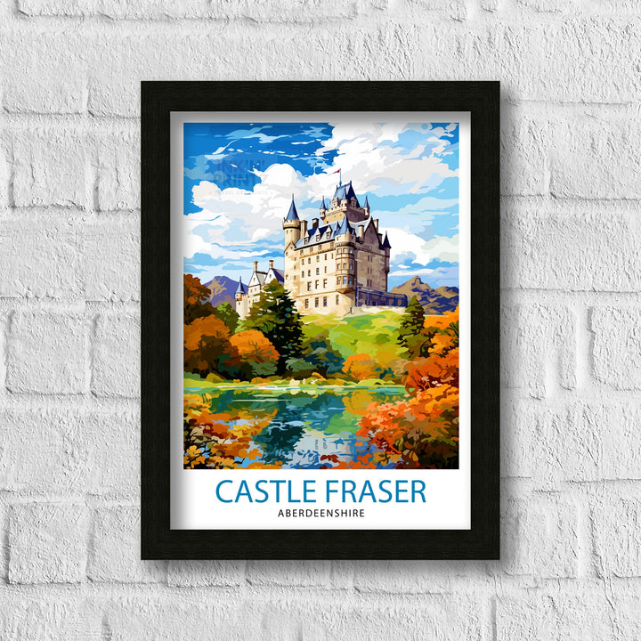 Castle Fraser Aberdeenshire Travel Poster Castle Fraser