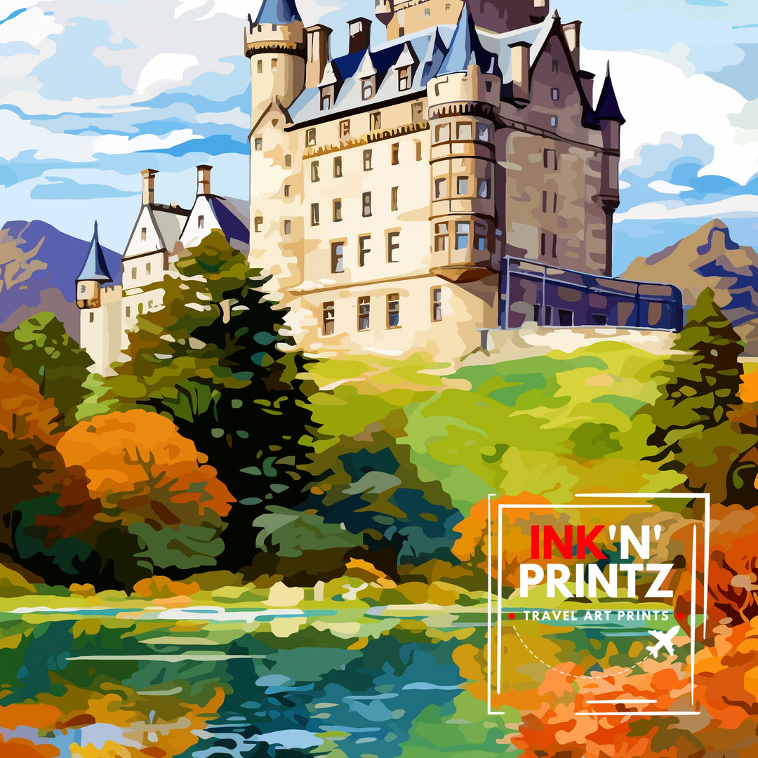 Castle Fraser Aberdeenshire Travel Poster Castle Fraser