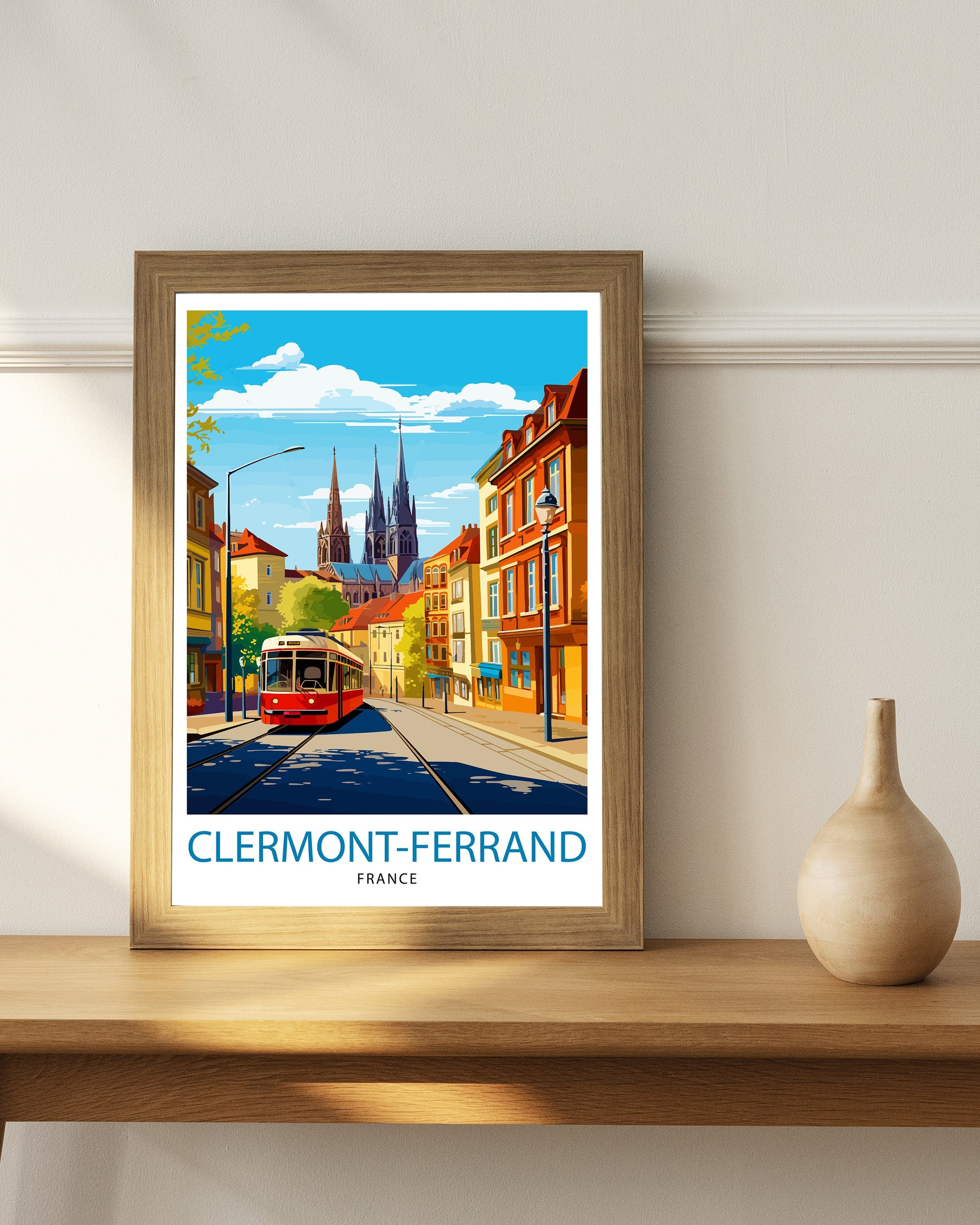 Clermont-Ferrand France Travel Print Clermont-Ferrand Wall Decor Clermont-Ferrand Poster France Travel Prints Clermont-Ferrand Art Print