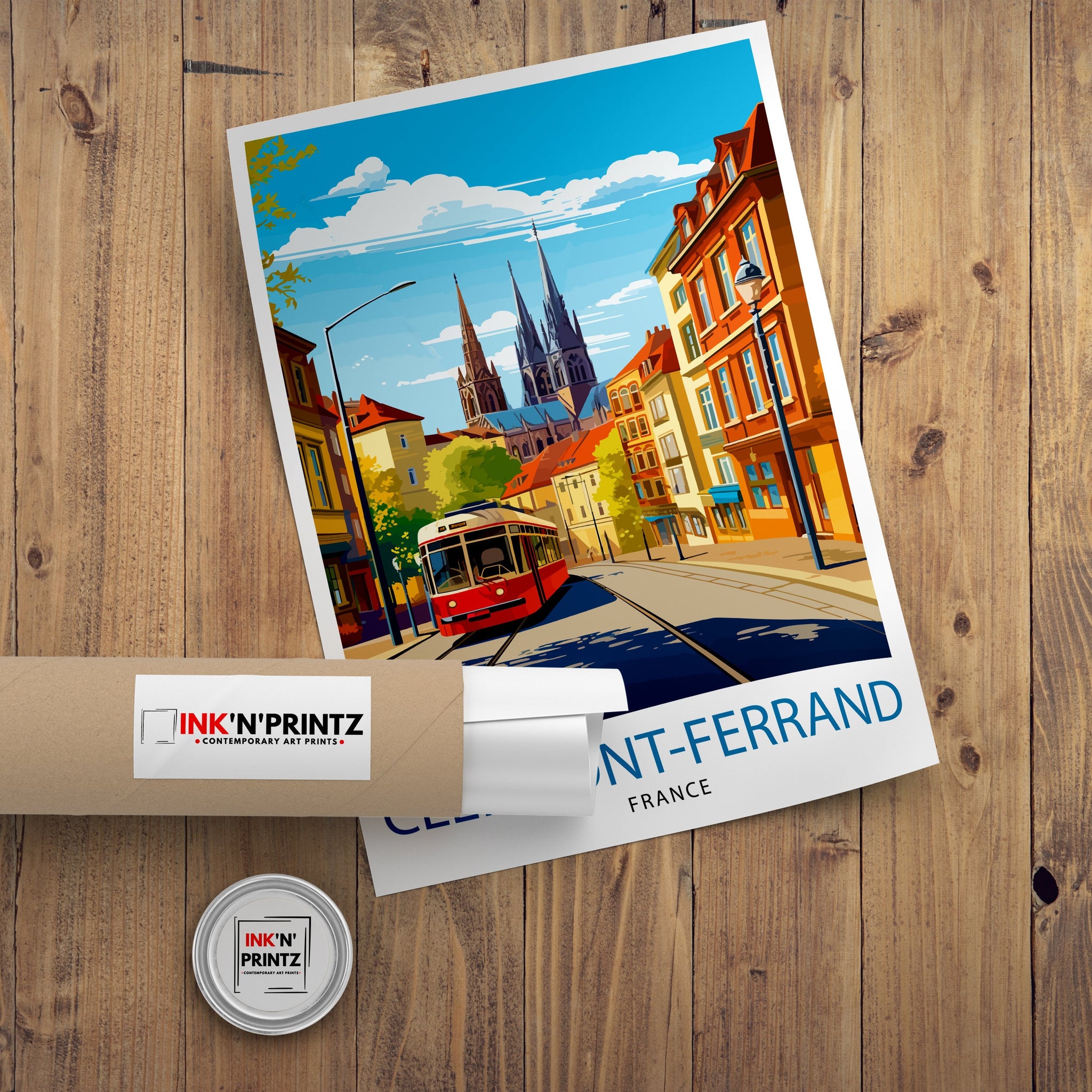 Clermont-Ferrand France Travel Print Clermont-Ferrand Wall Decor Clermont-Ferrand Poster France Travel Prints Clermont-Ferrand Art Print