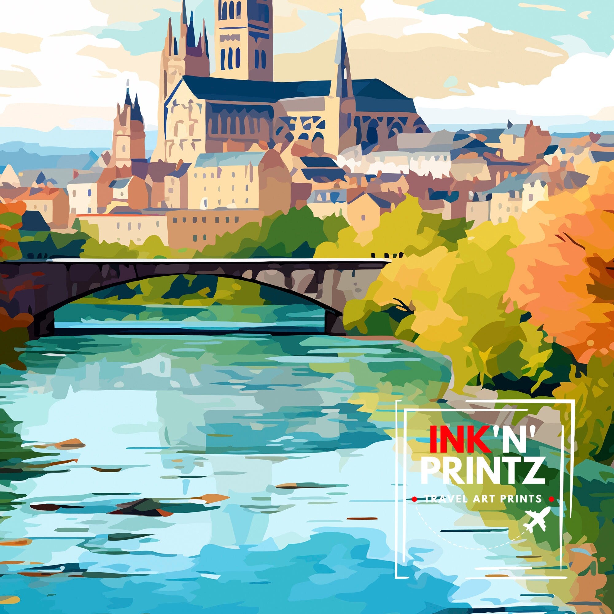 Dijon France Travel Print Dijon Wall Art Dijon Home Decor Dijon France Illustration Travel Poster Gift For Dijon France Home Decor