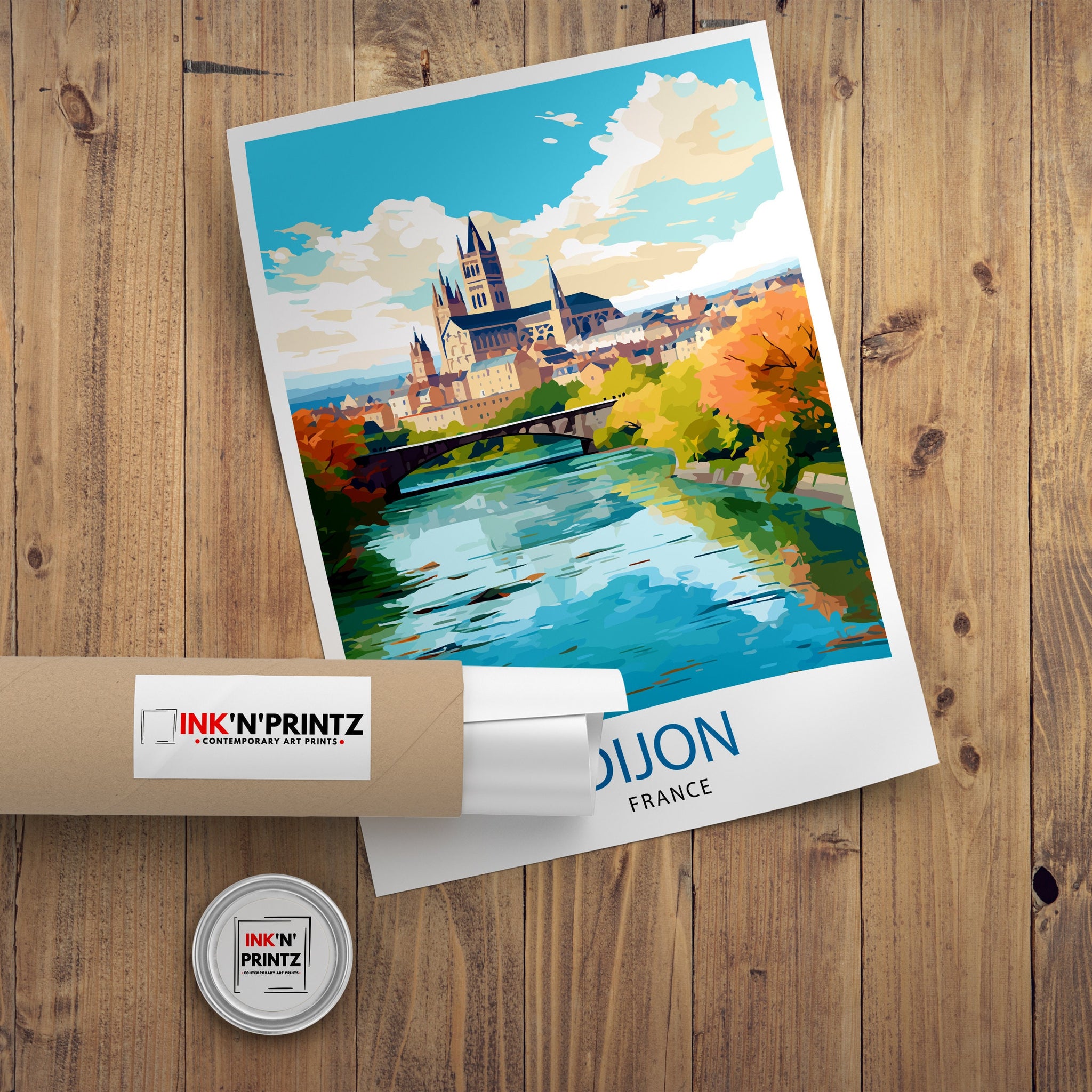 Dijon France Travel Print Dijon Wall Art Dijon Home Decor Dijon France Illustration Travel Poster Gift For Dijon France Home Decor