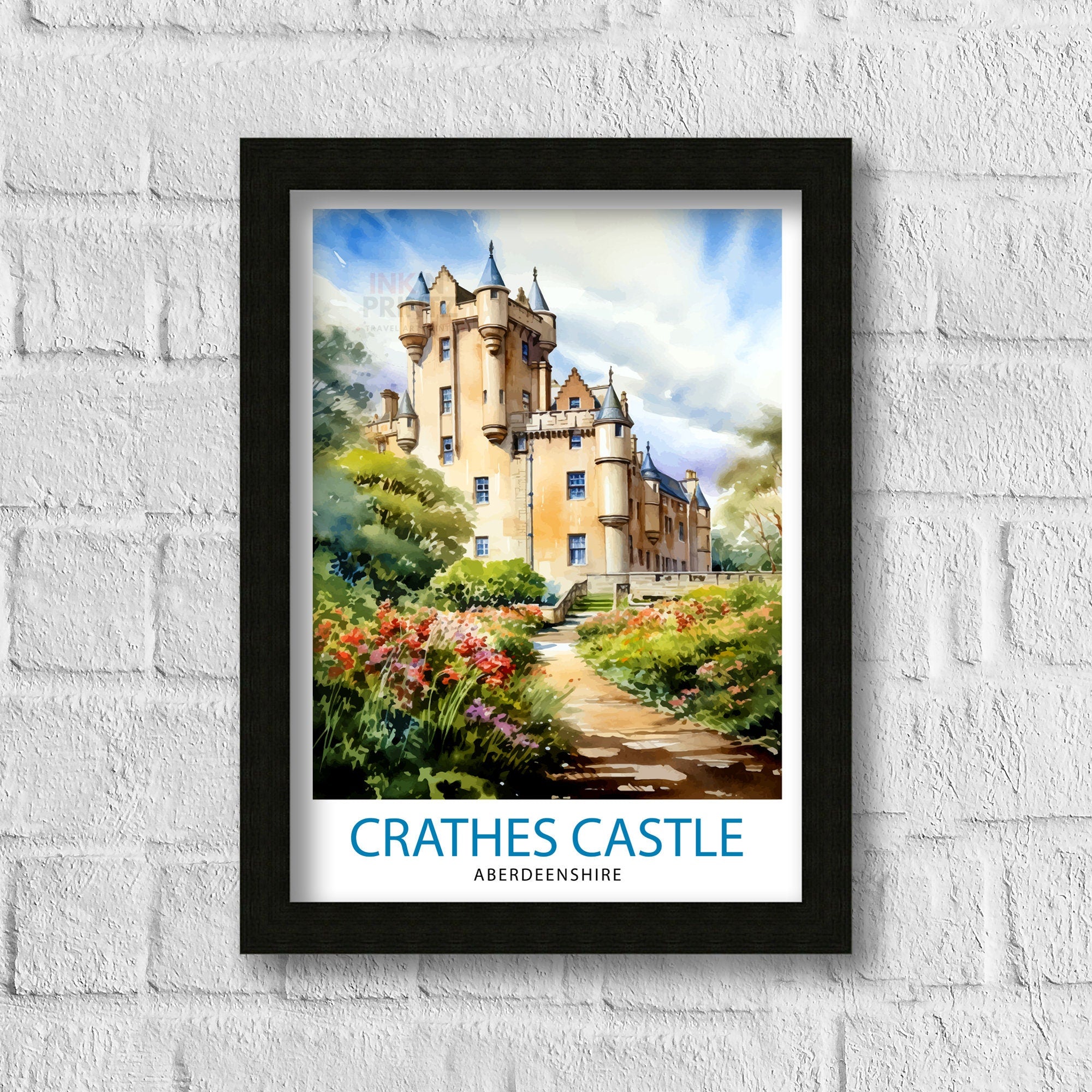 Crathes Castle Aberdeenshire Travel Print Crathes Castle Wall Decor Crathes Castle Poster Aberdeenshire Travel Prints Crathes Castle Art