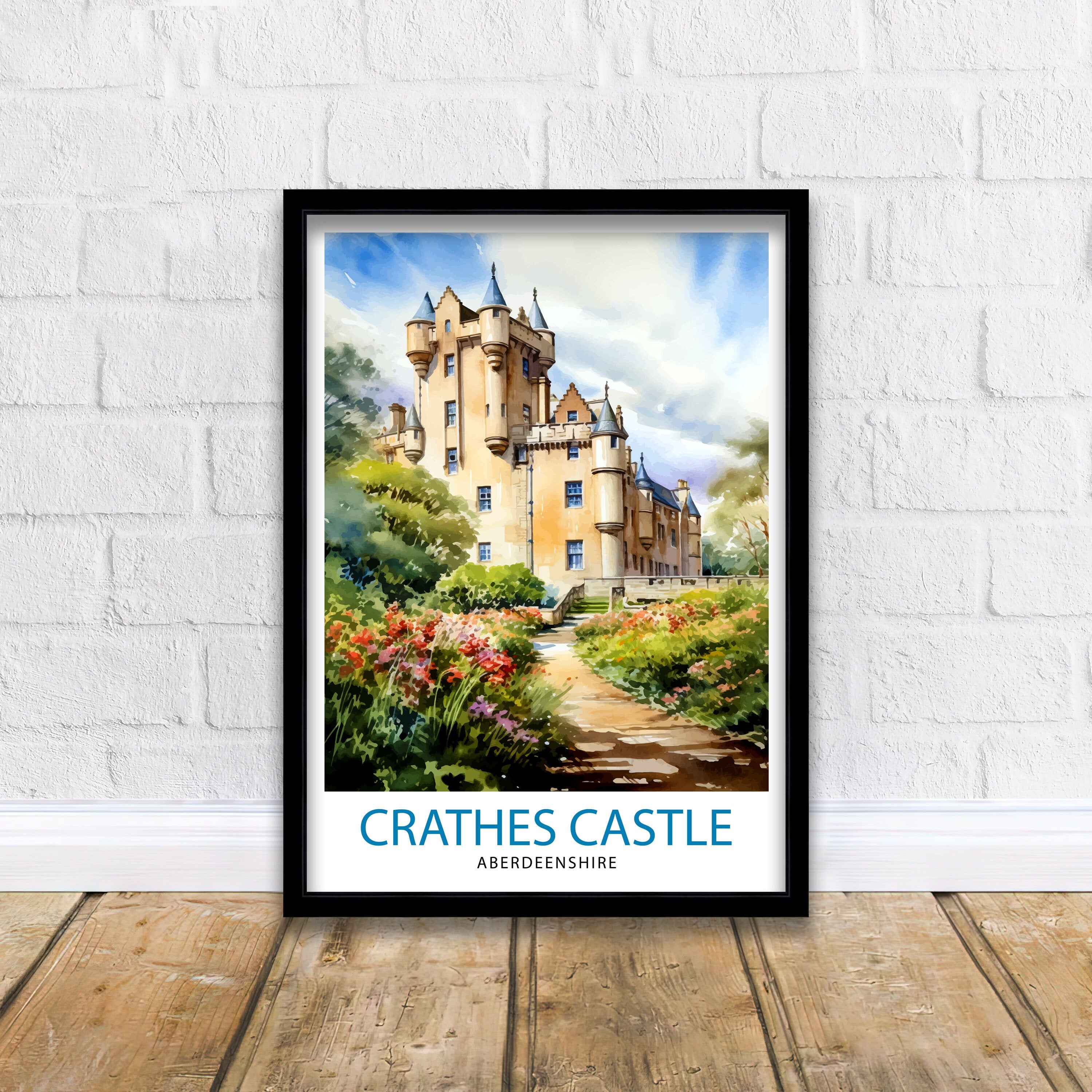 Crathes Castle Aberdeenshire Travel Print Crathes Castle Wall Decor Crathes Castle Poster Aberdeenshire Travel Prints Crathes Castle Art