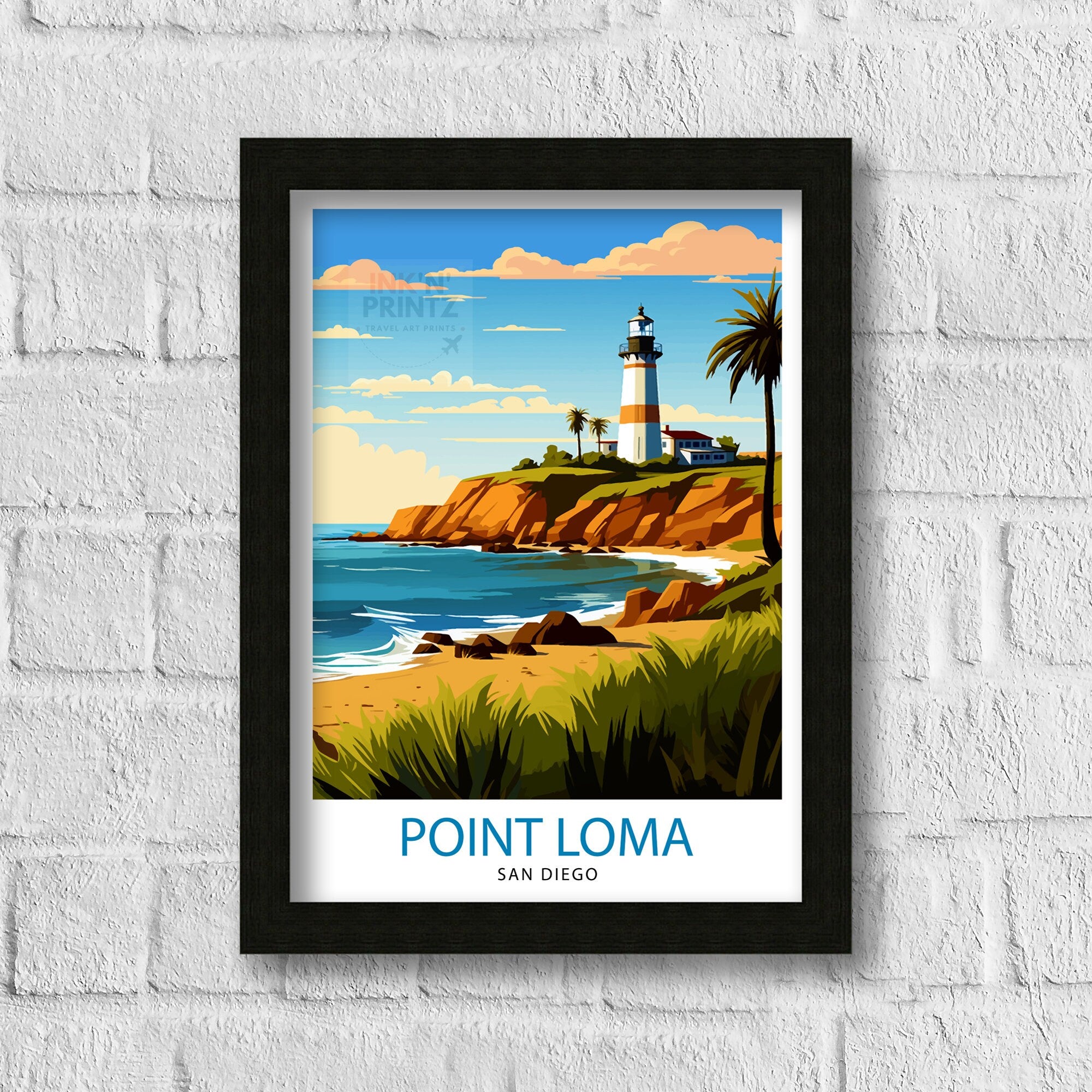 Point Loma San Diego Travel Print| Point Loma Wall Decor Point Loma Poster San Diego Travel Prints Point Loma Art Print Point