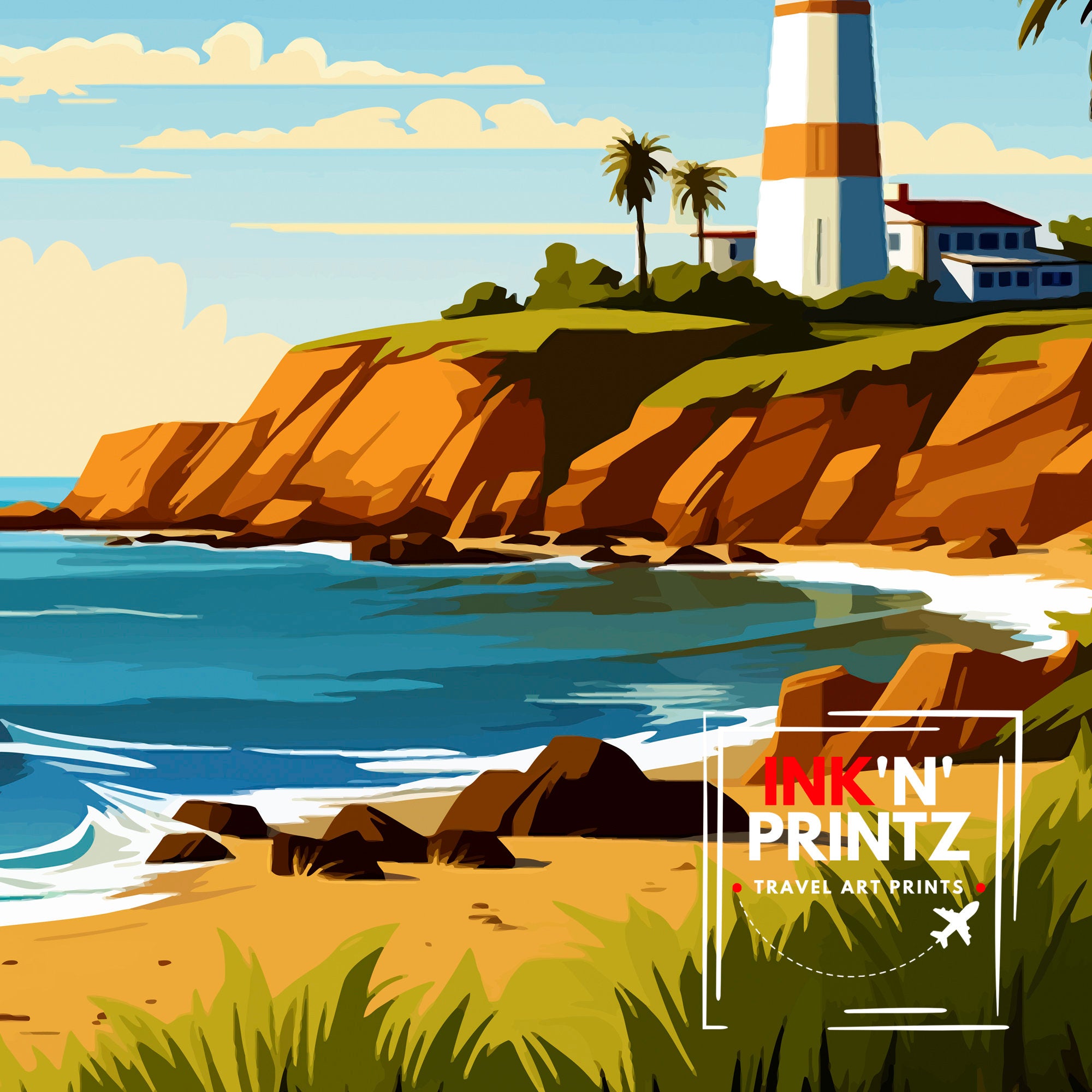 Point Loma San Diego Travel Print| Point Loma Wall Decor Point Loma Poster San Diego Travel Prints Point Loma Art Print Point