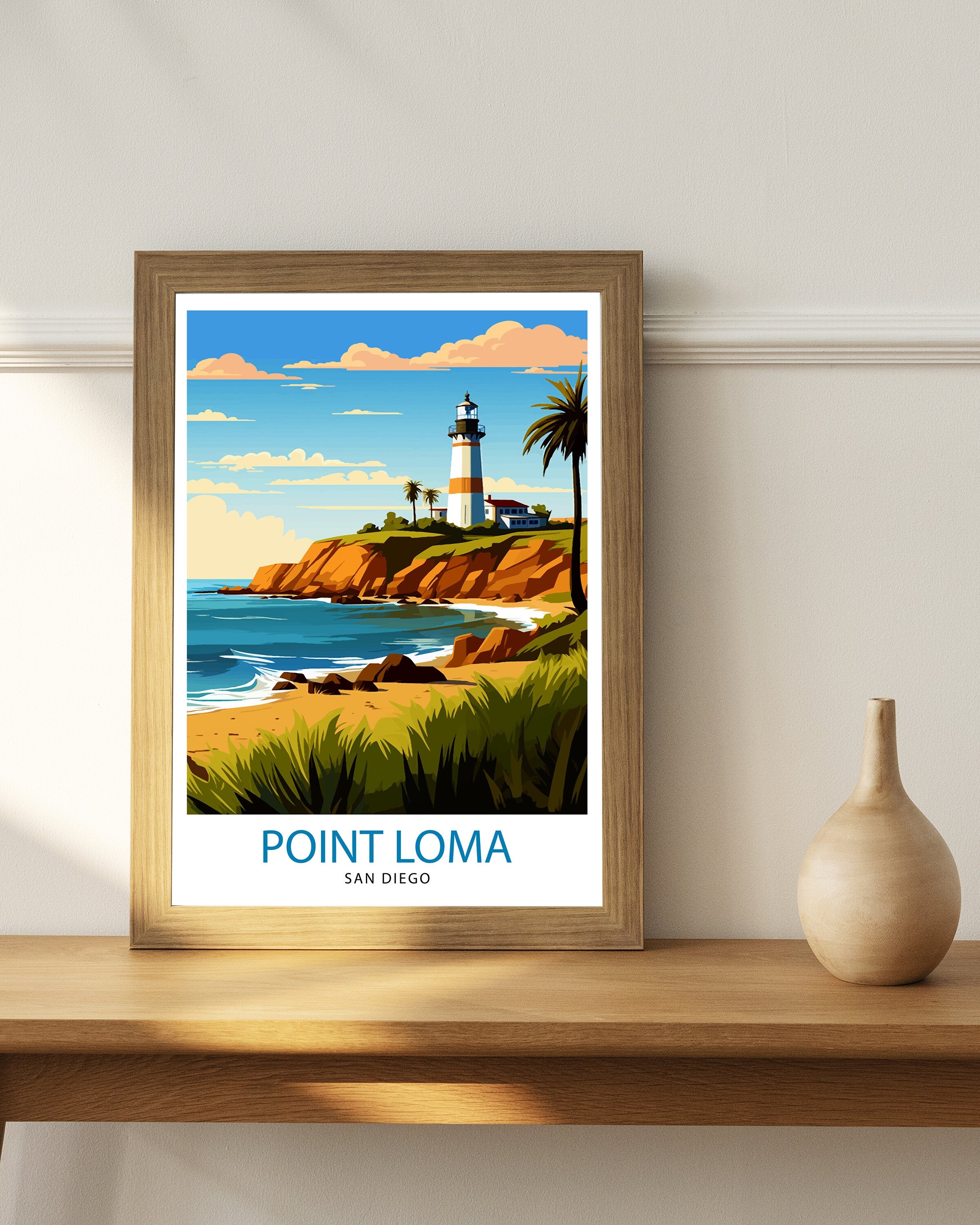 Point Loma San Diego Travel Print| Point Loma Wall Decor Point Loma Poster San Diego Travel Prints Point Loma Art Print Point