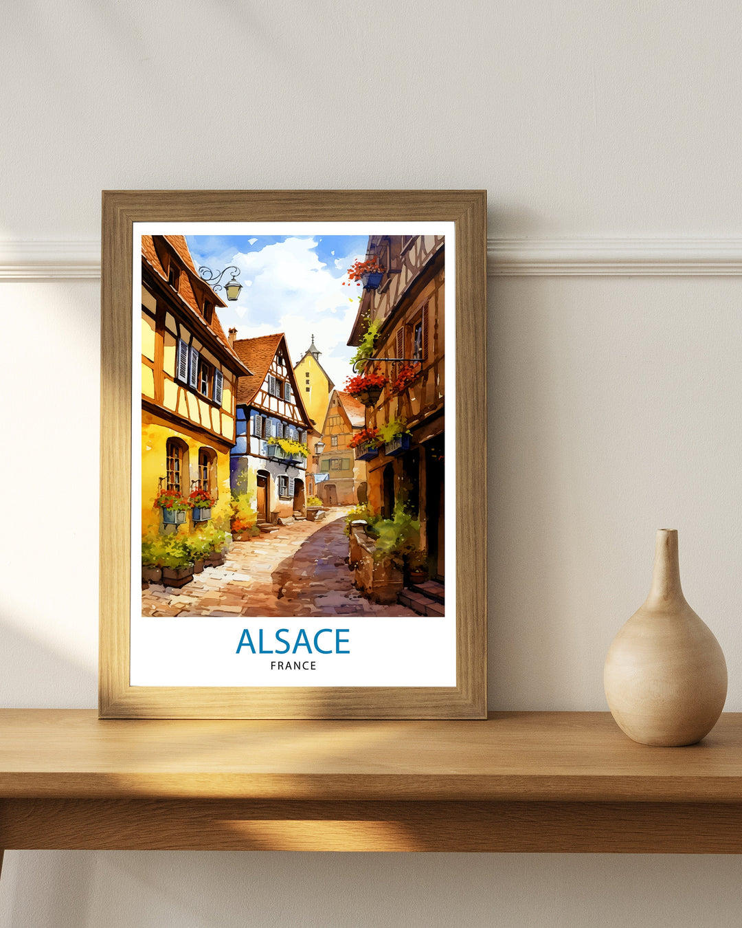 Alsace France Travel Print Alsace Wall Decor Alsace Poster France Travel Prints Alsace Art Print Alsace Illustration Alsace Wall Art France
