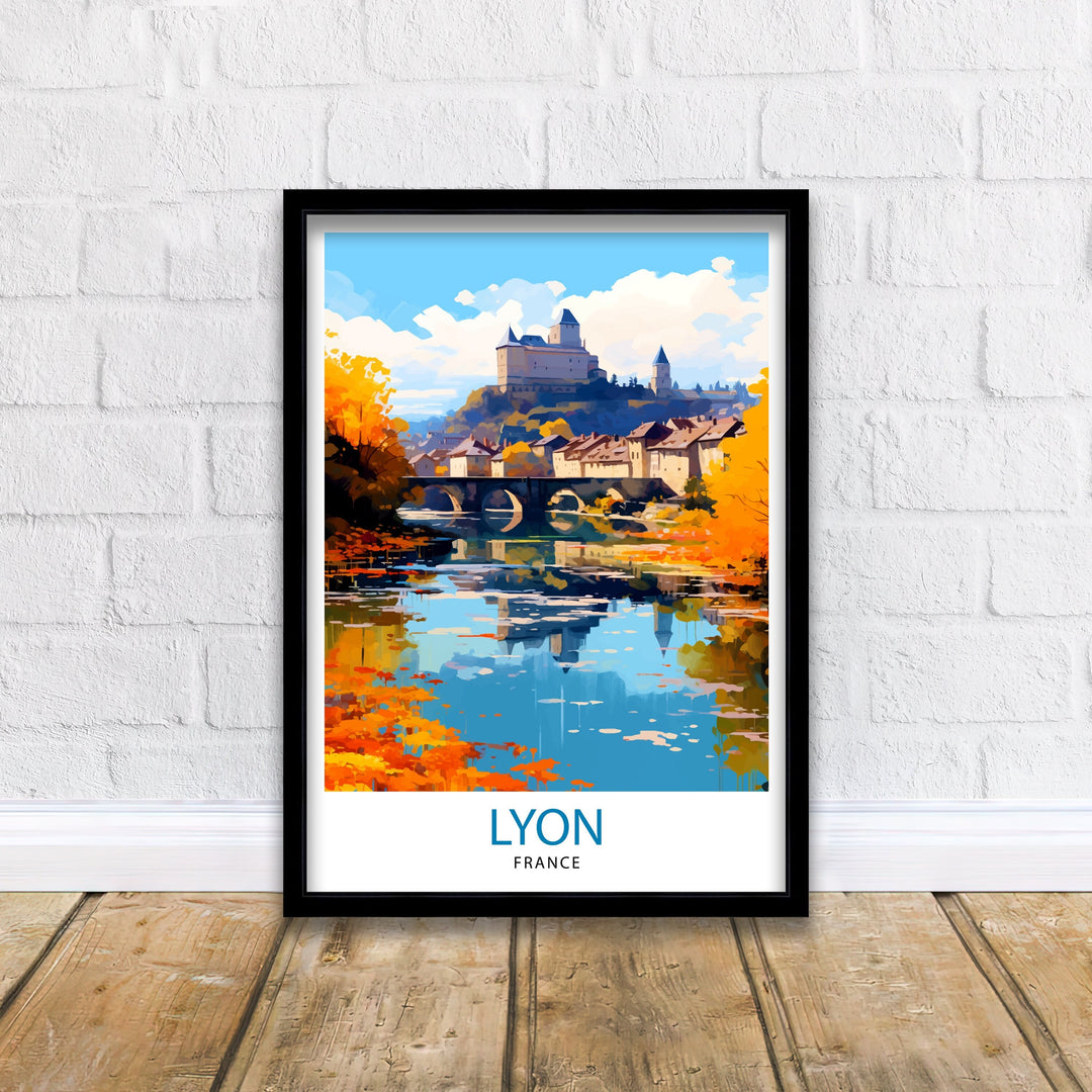 Lyon France Travel Print Lyon Wall Decor Lyon Poster France Travel Prints Lyon Art Print Lyon Illustration Lyon Wall Art - France Print